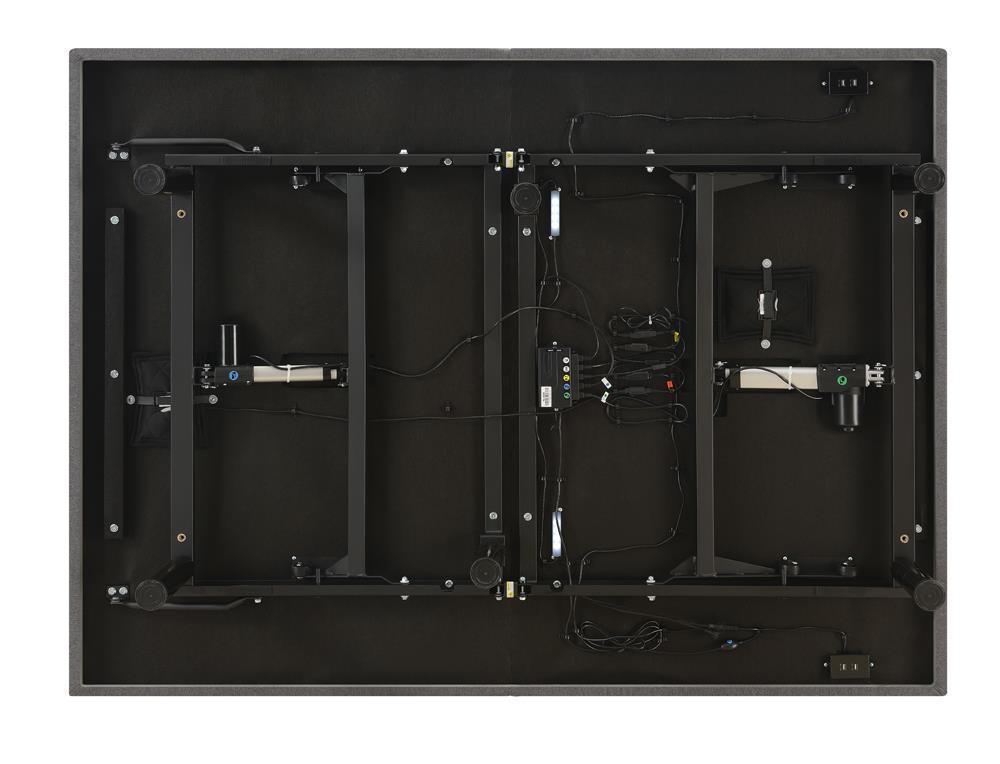 Negan Eastern King Adjustable Bed Base Grey And Black - Ella Furniture