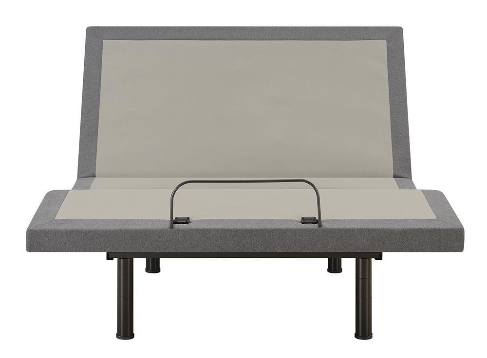 Negan Twin Xl Adjustable Bed Base Grey And Black - Ella Furniture