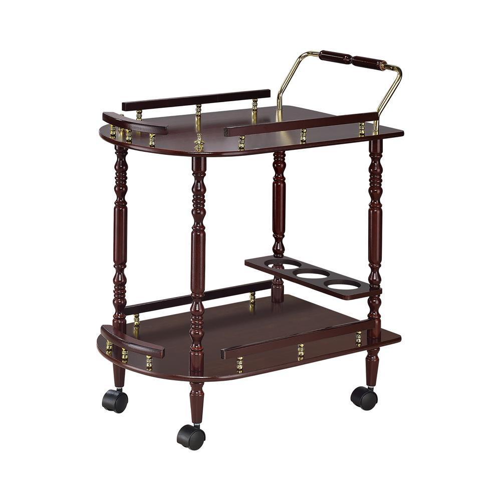 Merlot And Brash Serving Cart 3512 - Ella Furniture
