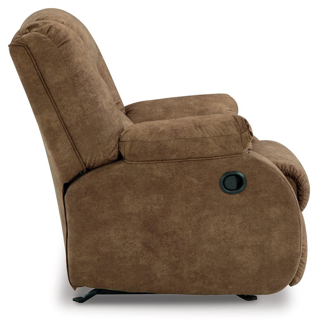 Partymate Brindle Faux Leather Recliner - Ella Furniture