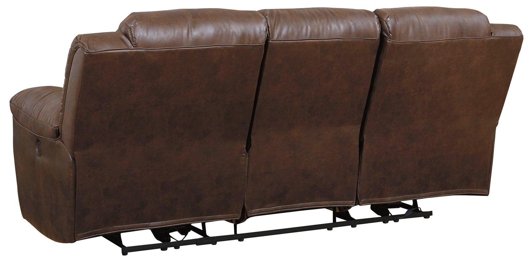 Stoneland Fossil Faux Leather Reclining Sofa - Ella Furniture