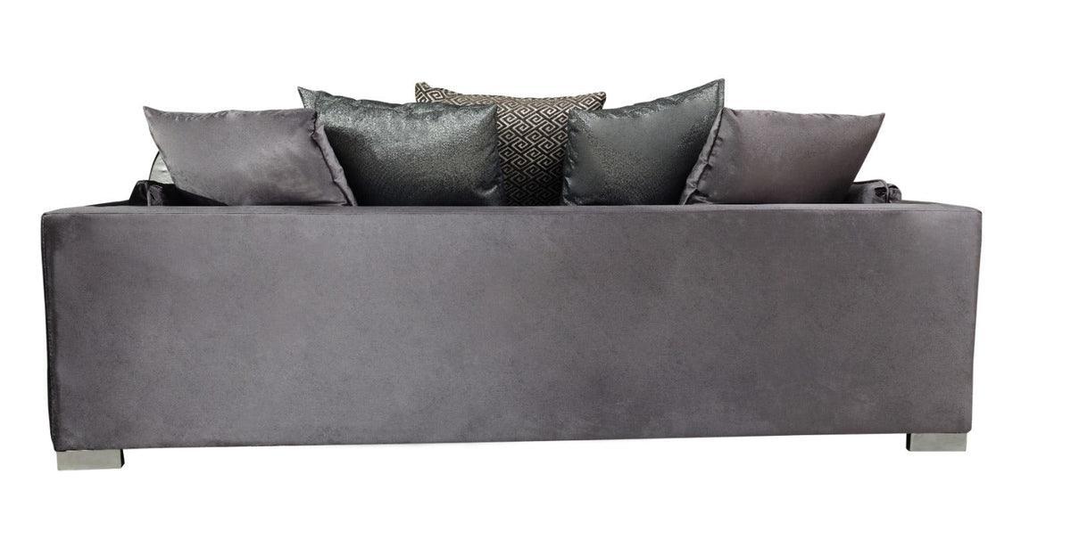 Skylar Gray Velvet Sofa & Loveseat - Ella Furniture