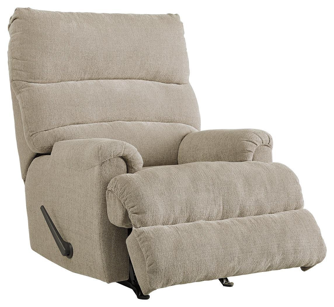 Man Fort Dusk Chenille Recliner - Ella Furniture