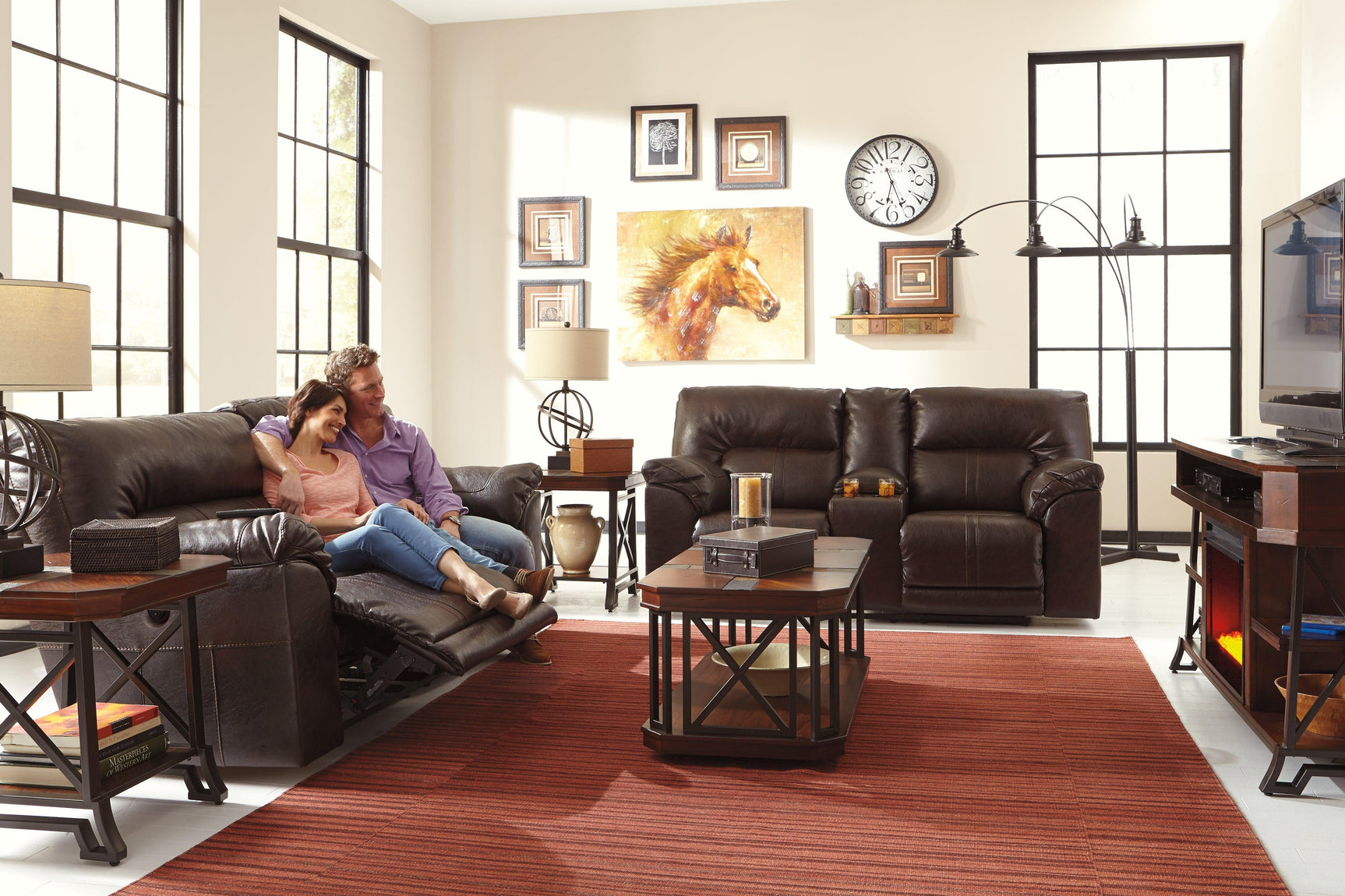 Entertainment Accessories Black Electric Fireplace Insert - Ella Furniture