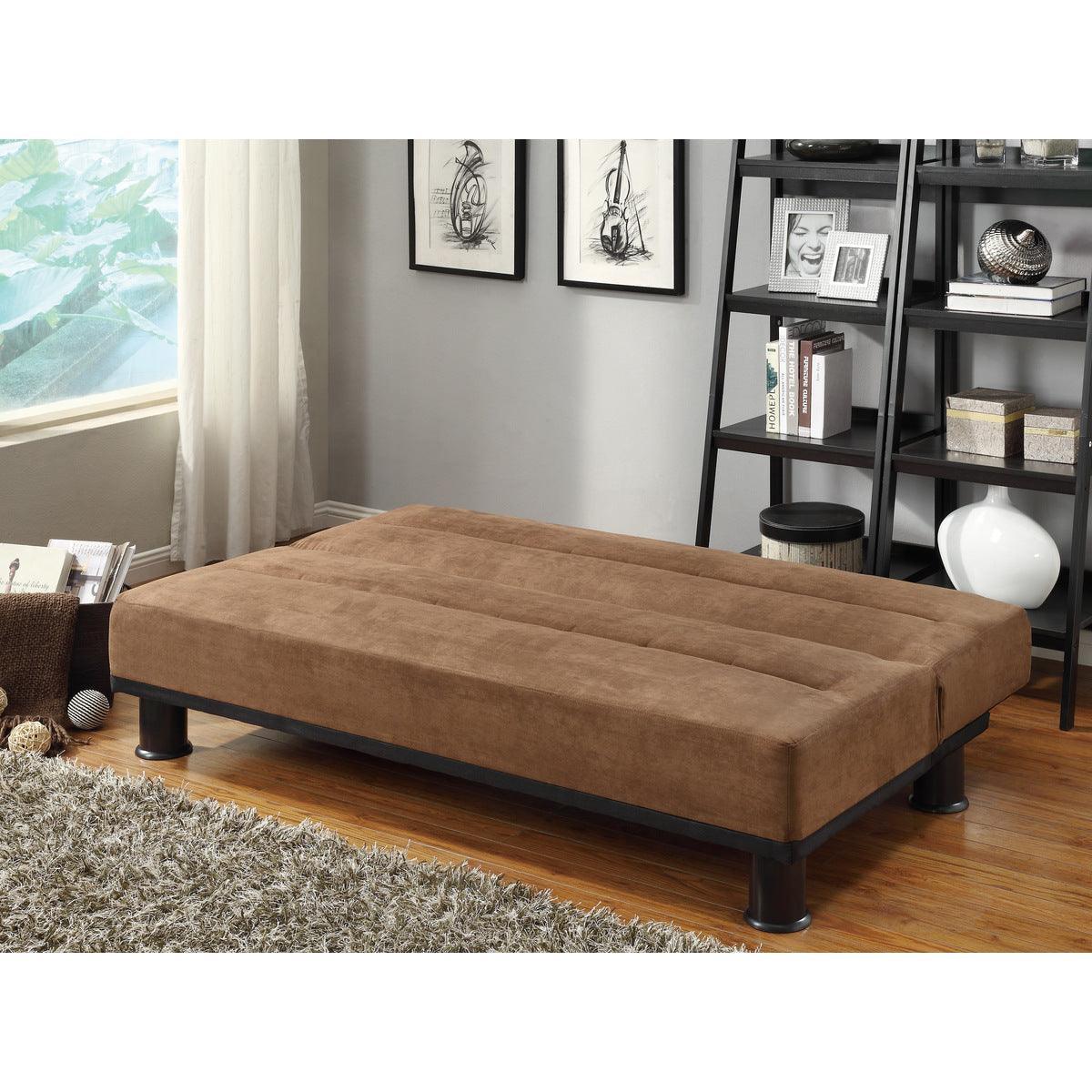 Callie Brown Contemporary Solid Wood And Plywood Microfiber Fabric Upholstery Elegant Lounger - Ella Furniture