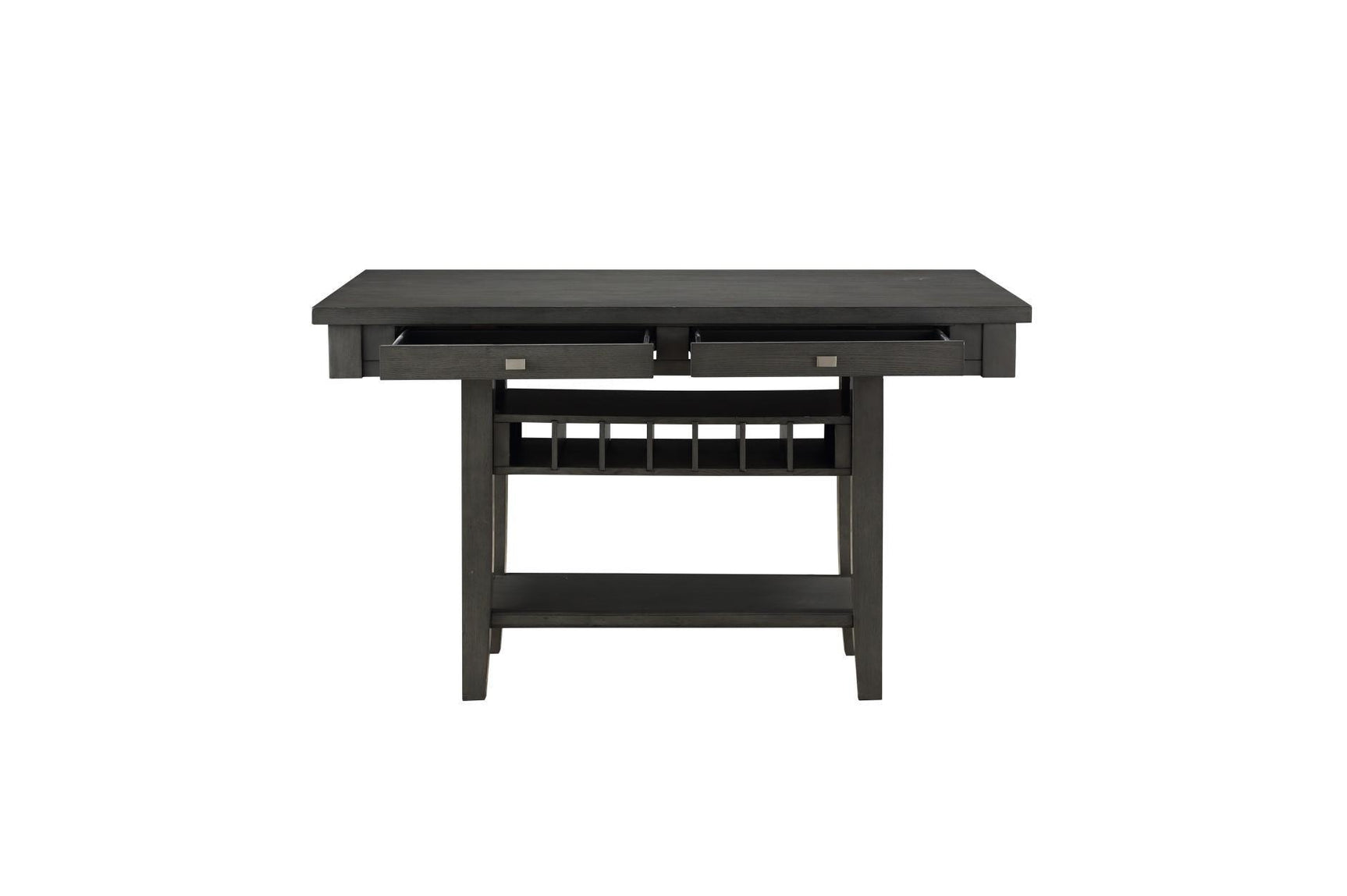 Baresford Gray Finish Contemporary Solid Wood Fabric Upholstery Storage Square Dining Room Set - Ella Furniture
