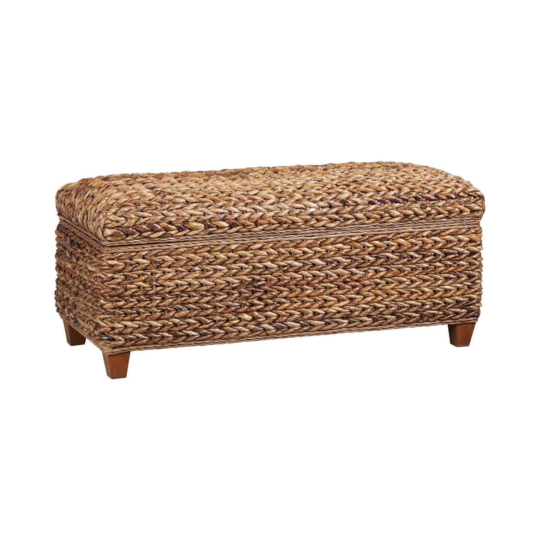 Laughton Eastern King Hand-woven Banana Leaf Bed Amber - Ella Furniture