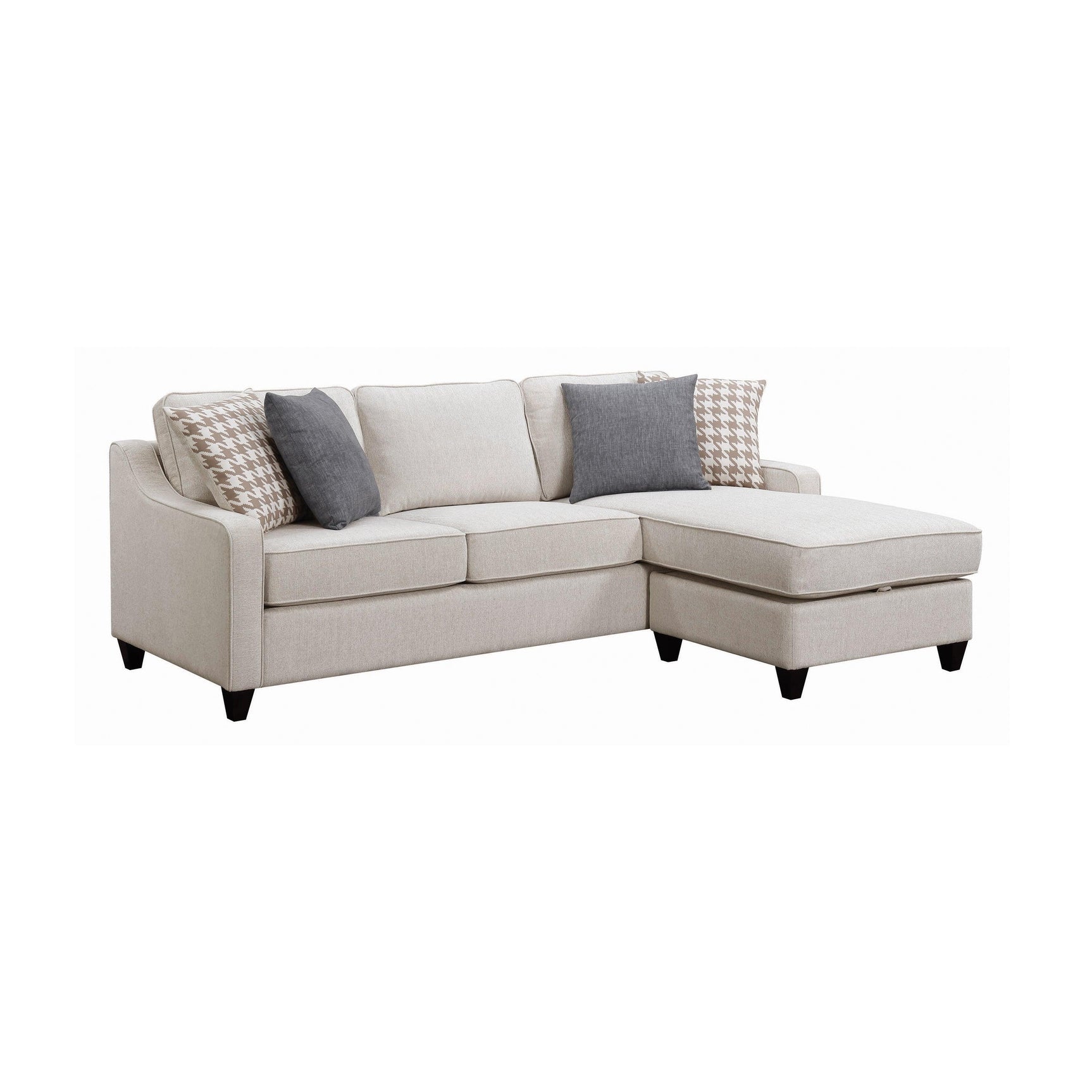 Mcloughlin Upholstered Sectional Cream - Ella Furniture
