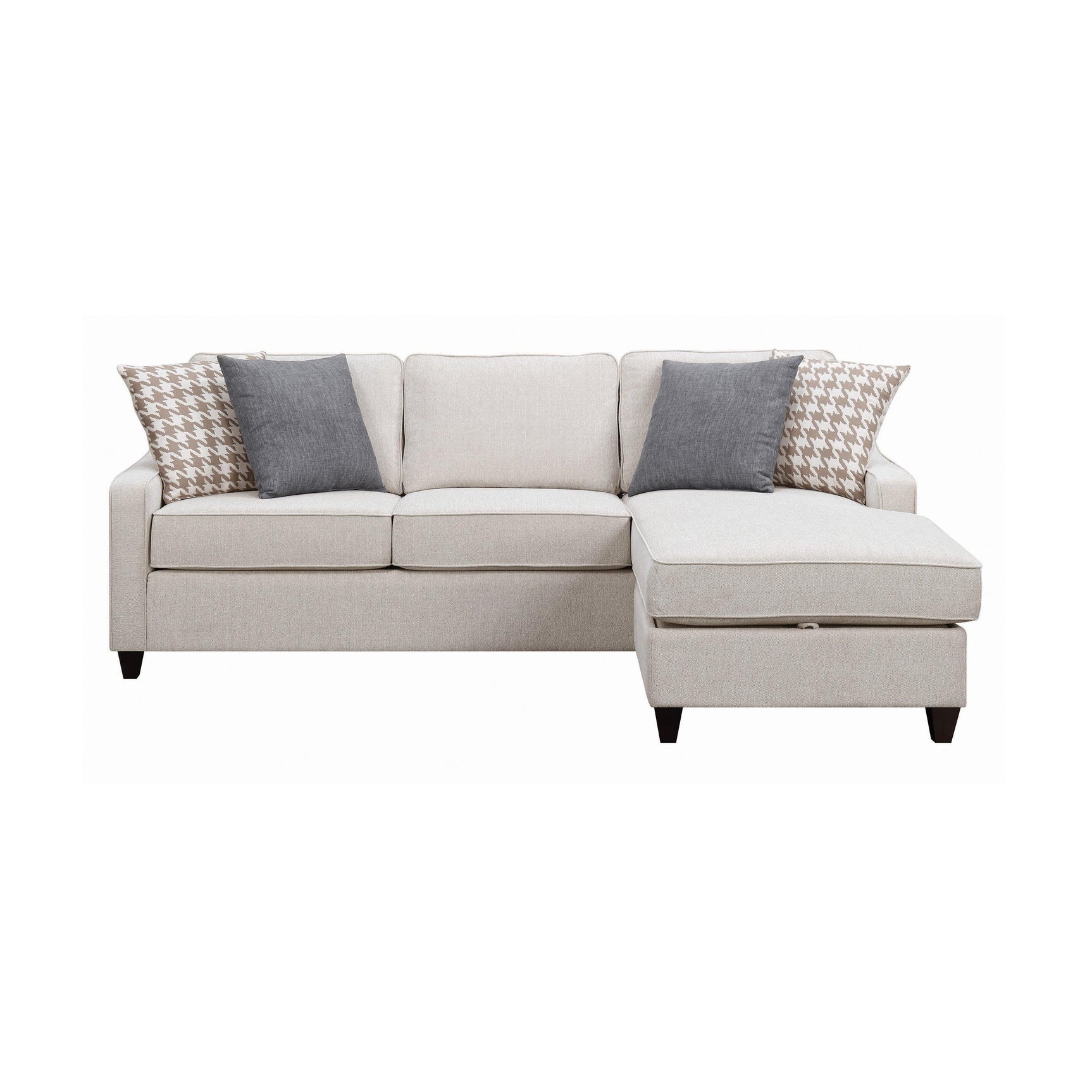 Mcloughlin Upholstered Sectional Cream - Ella Furniture