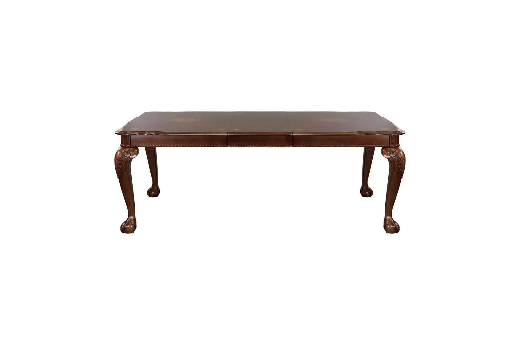 Norwich Dark Cherry Finish Sleek Traditional Fabric Upholstery Seat Rectangular Dining Room Set - Ella Furniture