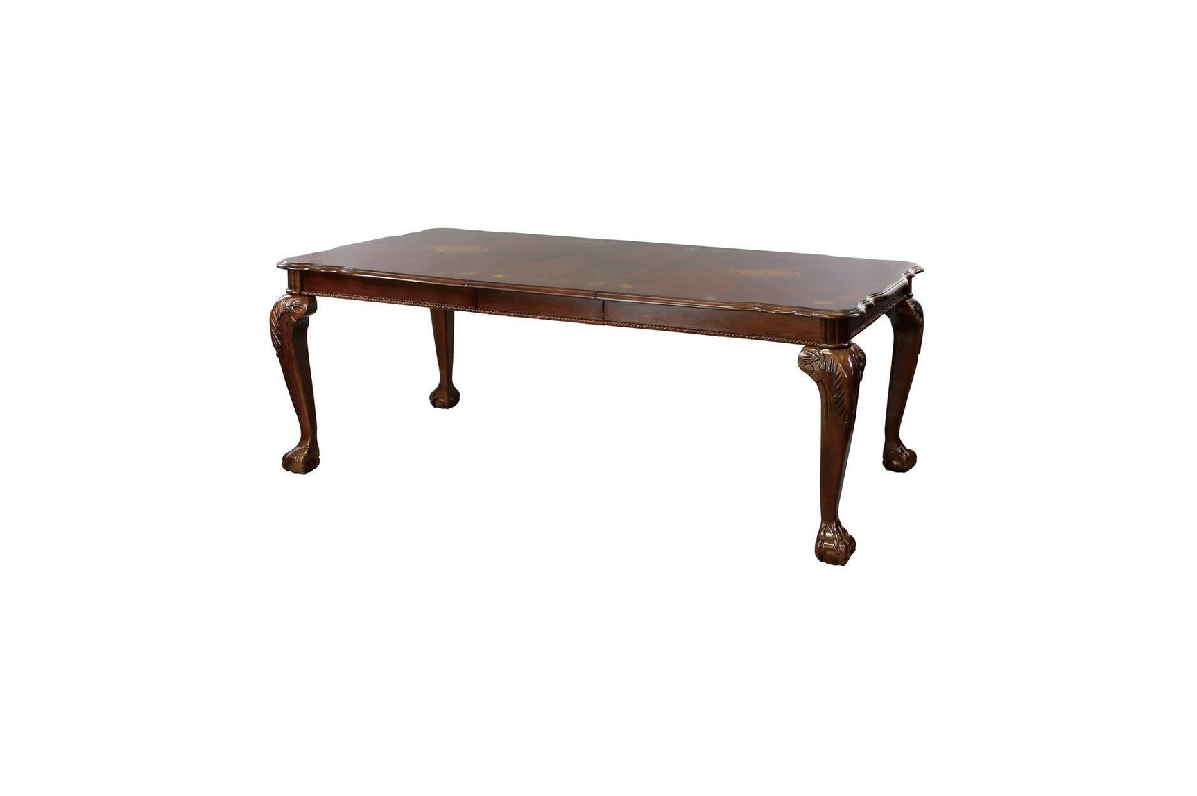 Norwich Dark Cherry Finish Sleek Traditional Fabric Upholstery Seat Rectangular Dining Room Set - Ella Furniture