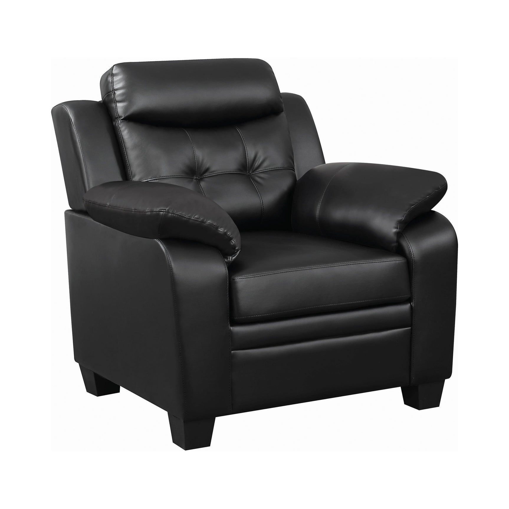Finley Tufted Upholstered Loveseat Black - Ella Furniture
