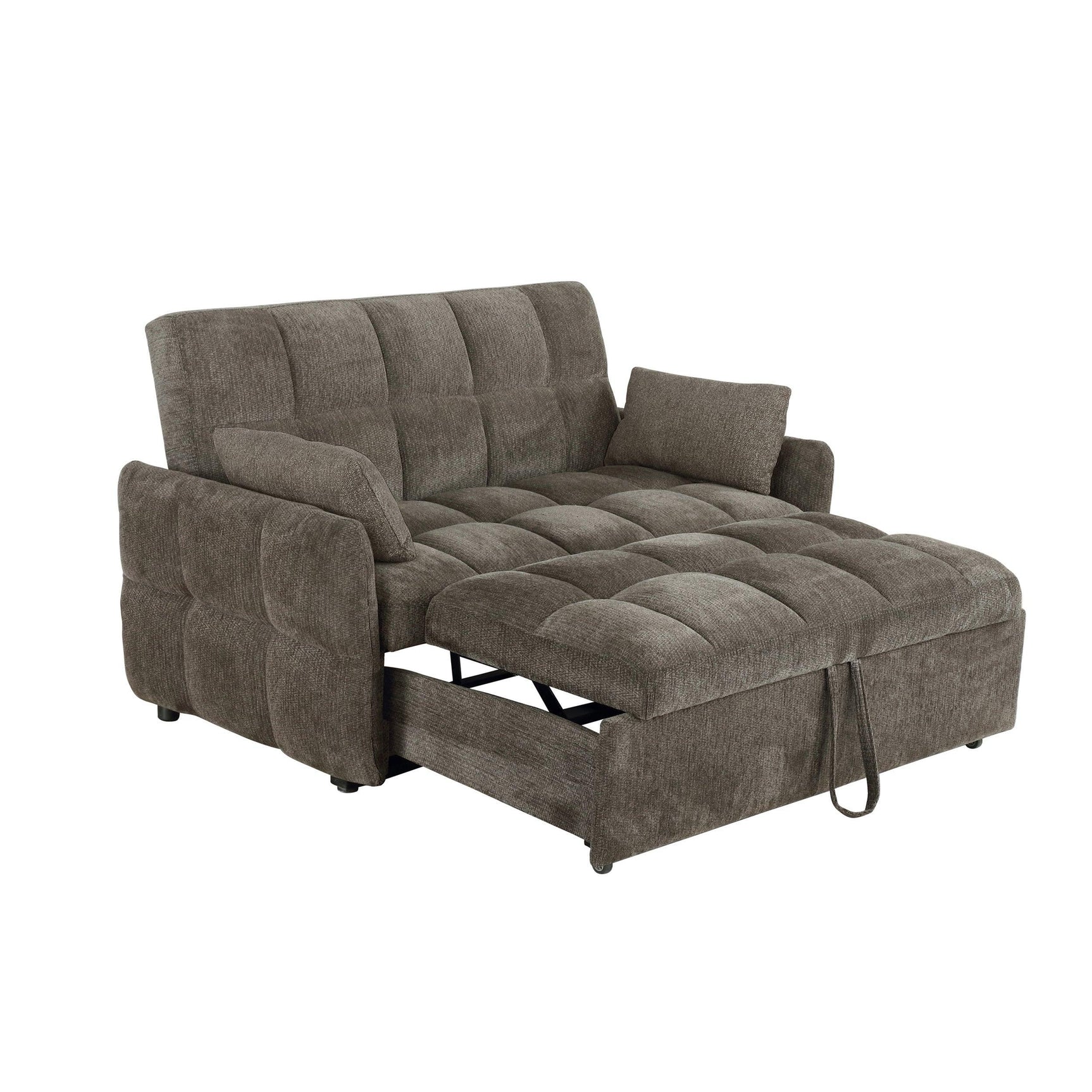 Cotswold Tufted Cushion Sleeper Sofa Bed Brown - Ella Furniture