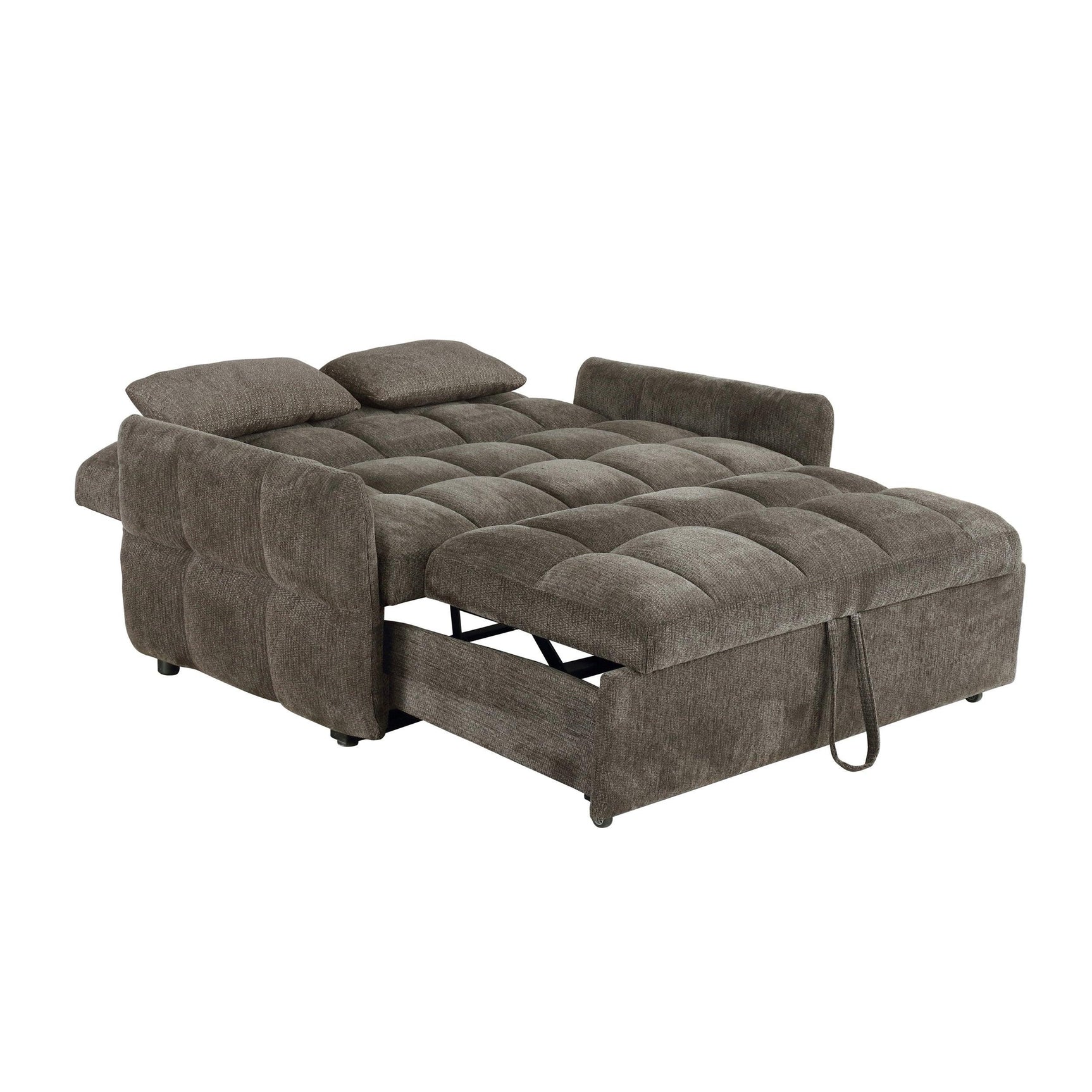 Cotswold Tufted Cushion Sleeper Sofa Bed Brown - Ella Furniture