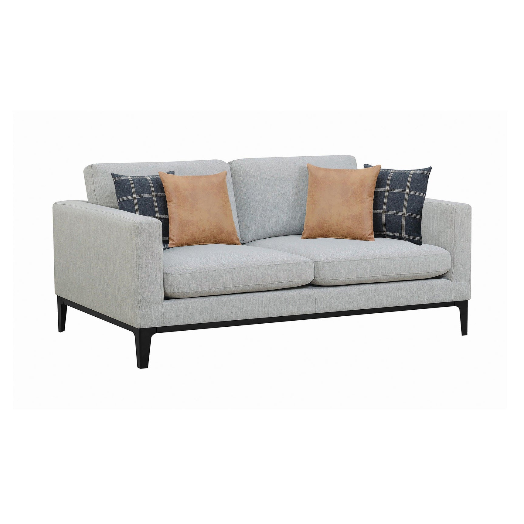 Apperson Cushioned Back Loveseat Light Grey - Ella Furniture