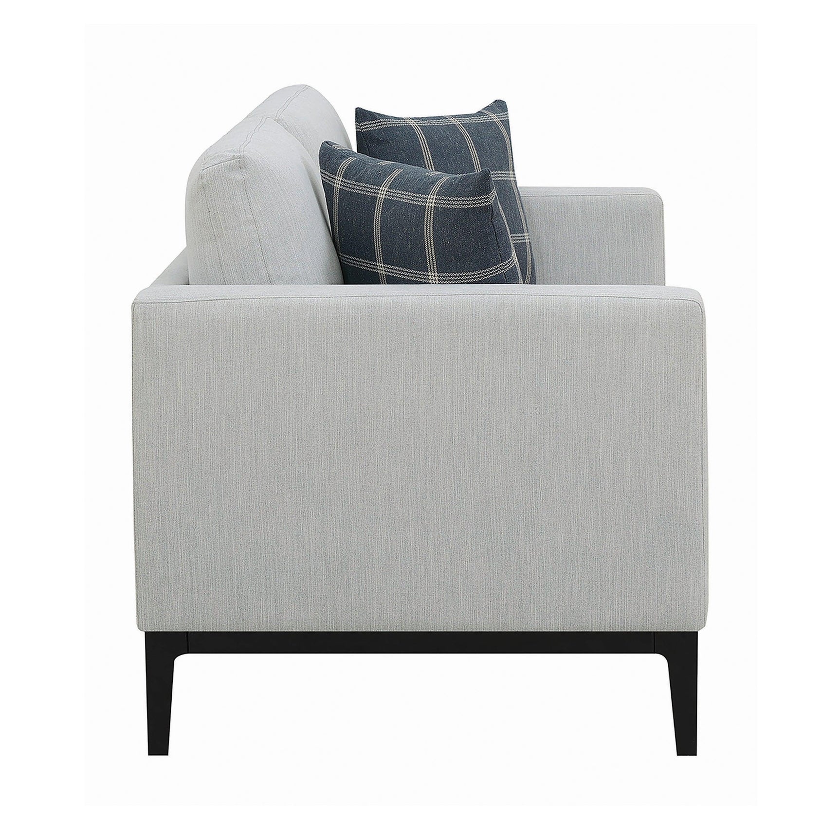Apperson Cushioned Back Loveseat Light Grey - Ella Furniture