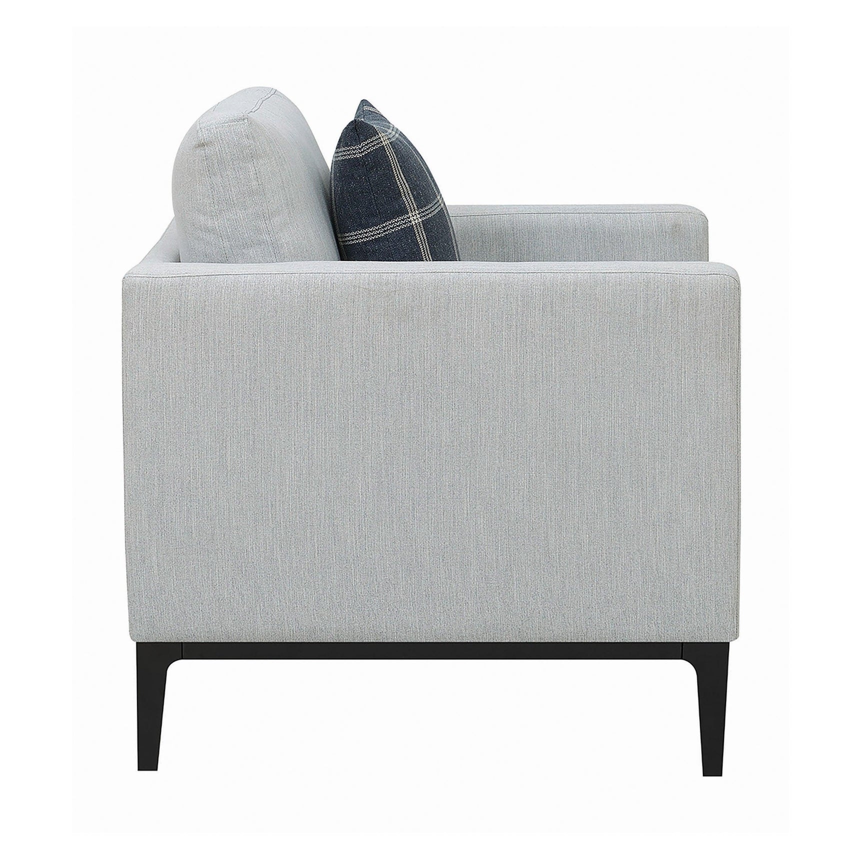 Apperson Cushioned Back Arm Chair Light Grey - Ella Furniture