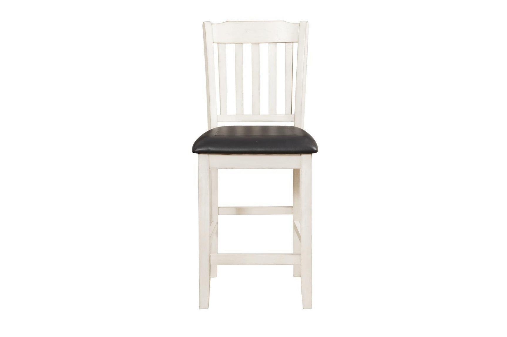 Kiwi Brown White Faux Leather Upholstered Seat Circle Counter Height Dining Room Set - Ella Furniture