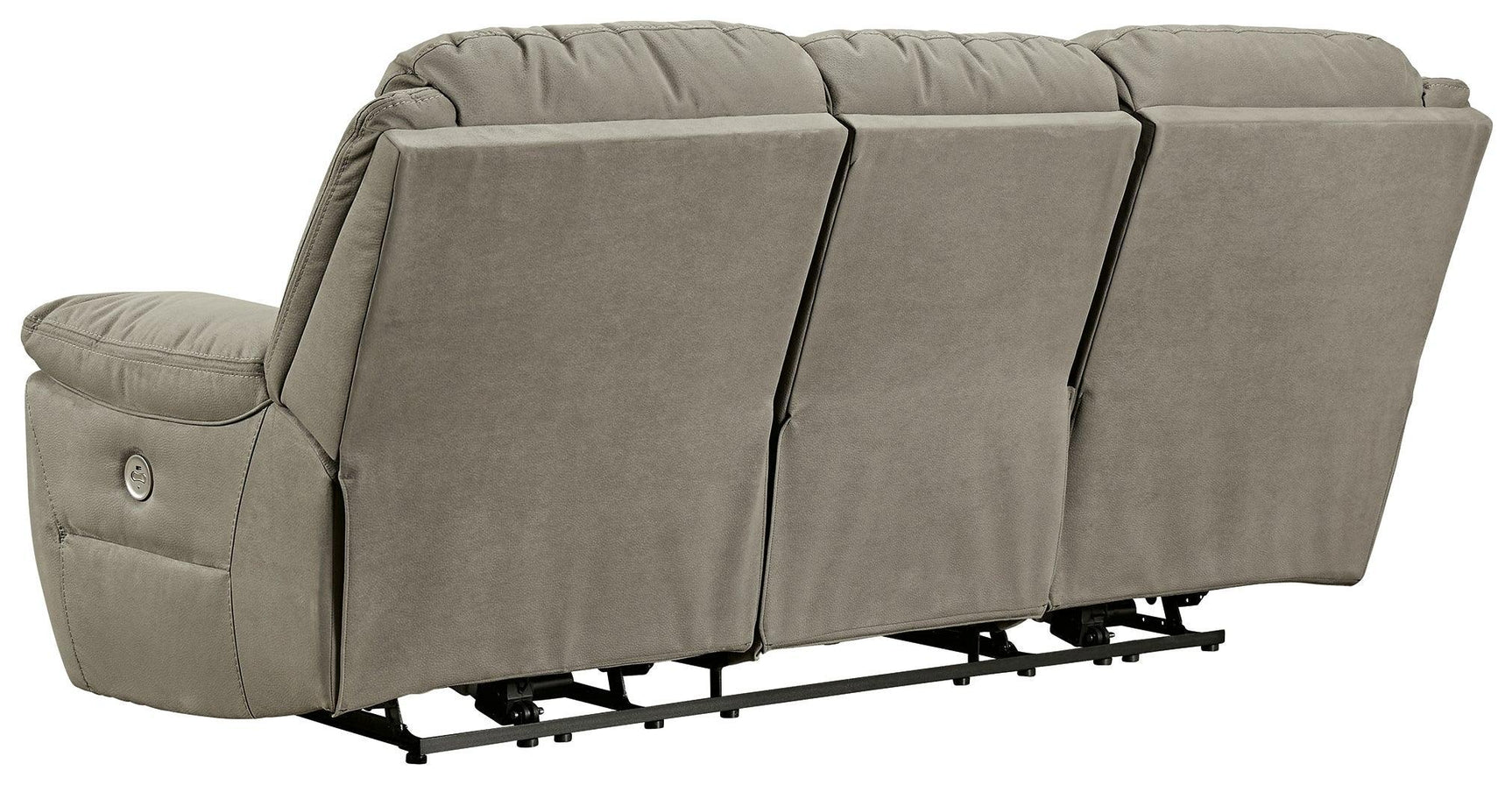 Next-gen Gaucho Putty Microfiber Power Reclining Sofa - Ella Furniture
