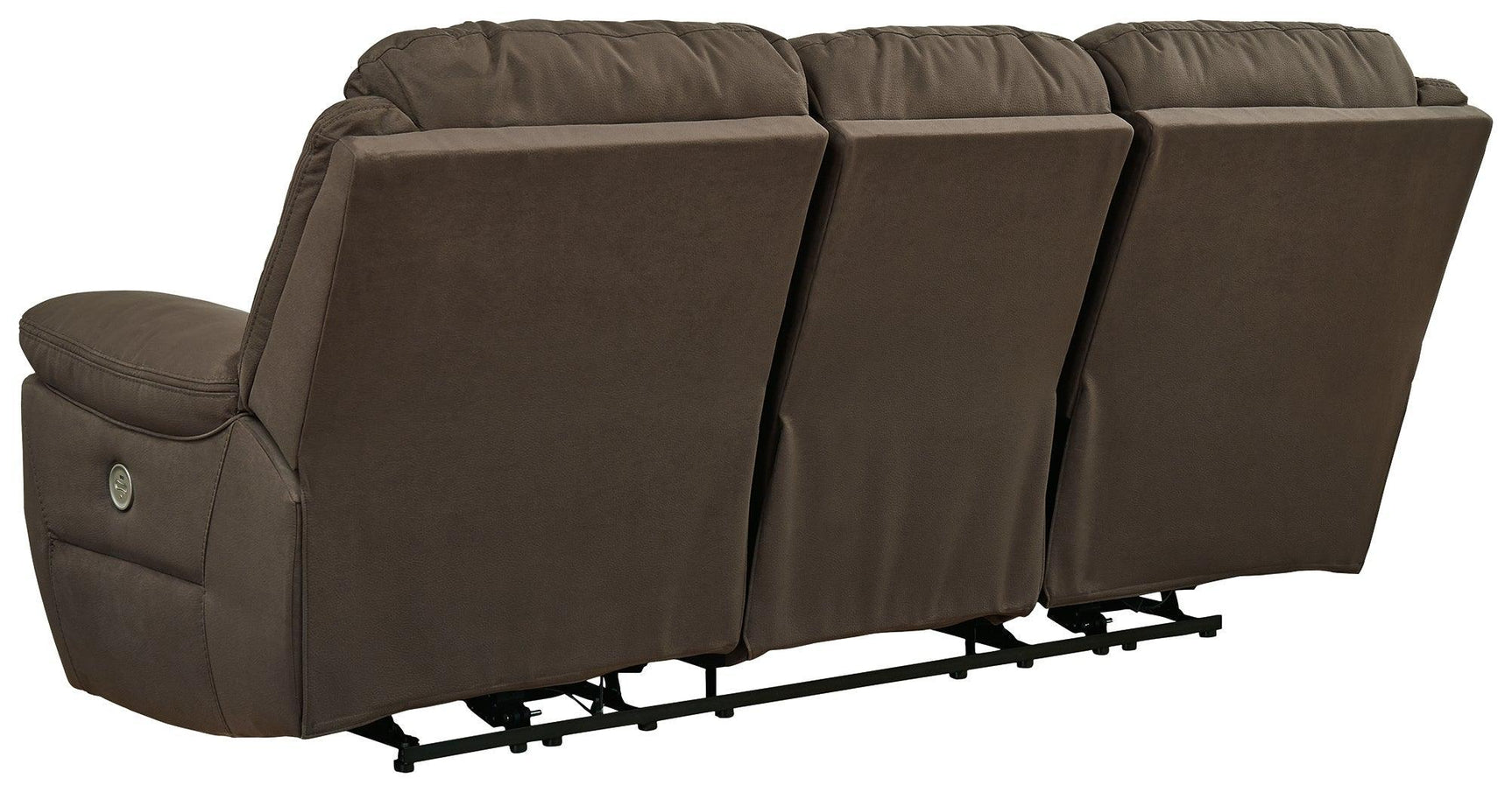 Next-gen Gaucho Putty Microfiber Power Reclining Sofa - Ella Furniture