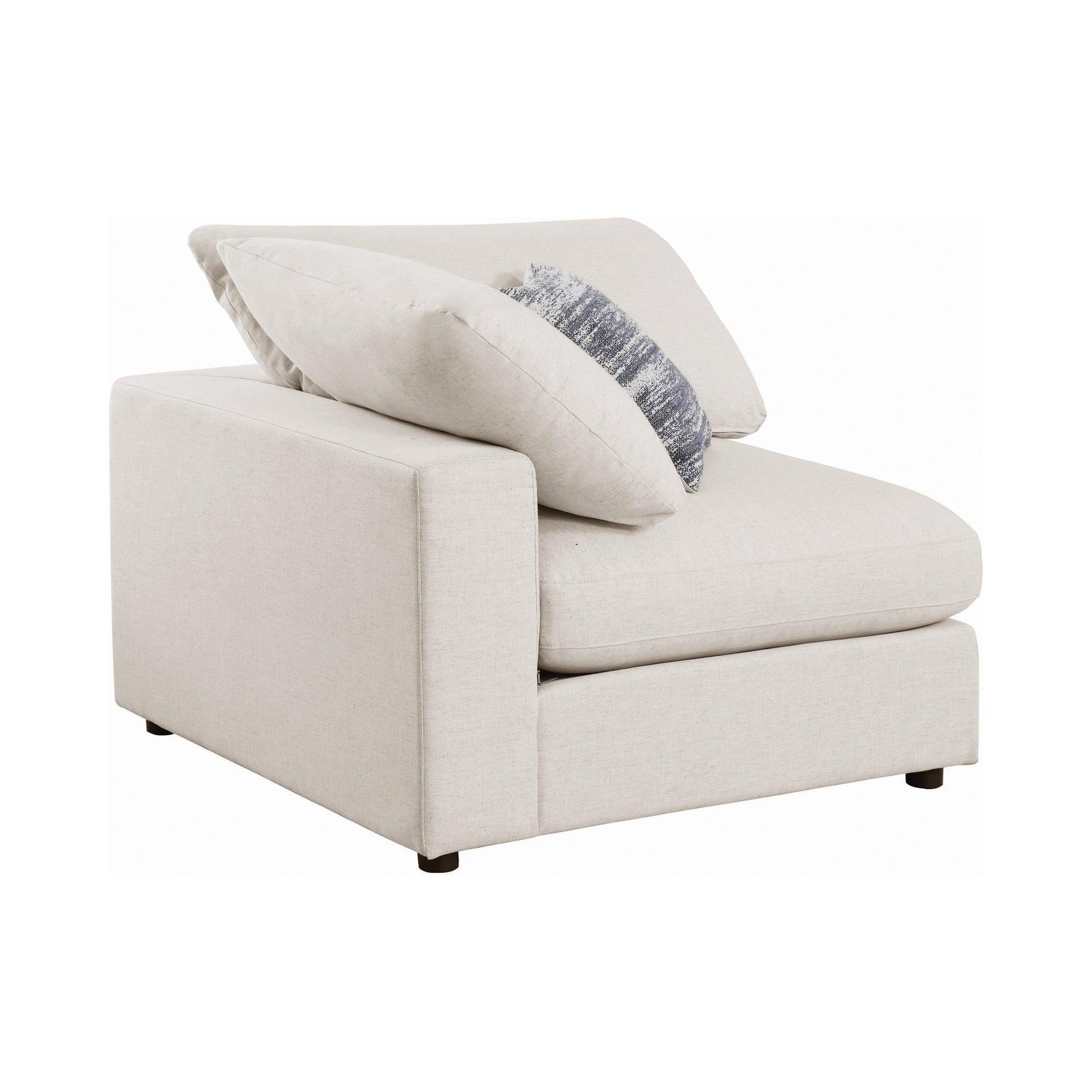 Lamont Rectangular Upholstered Bench Natural And Navy - Ella Furniture