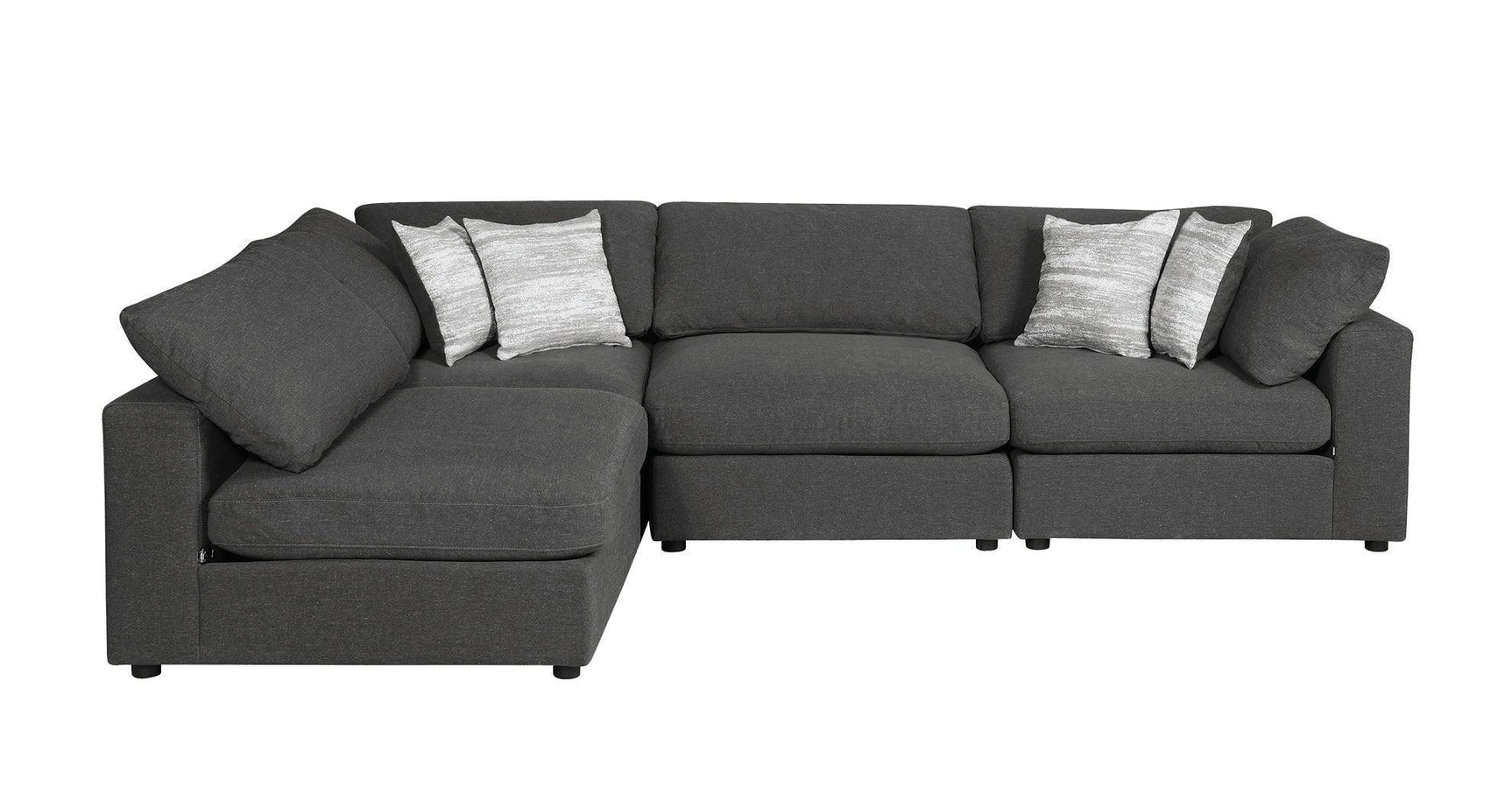 Lamont Rectangular Upholstered Bench Natural And Navy - Ella Furniture