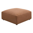 Jennifer Upholstered Ottoman Terracotta - Ella Furniture