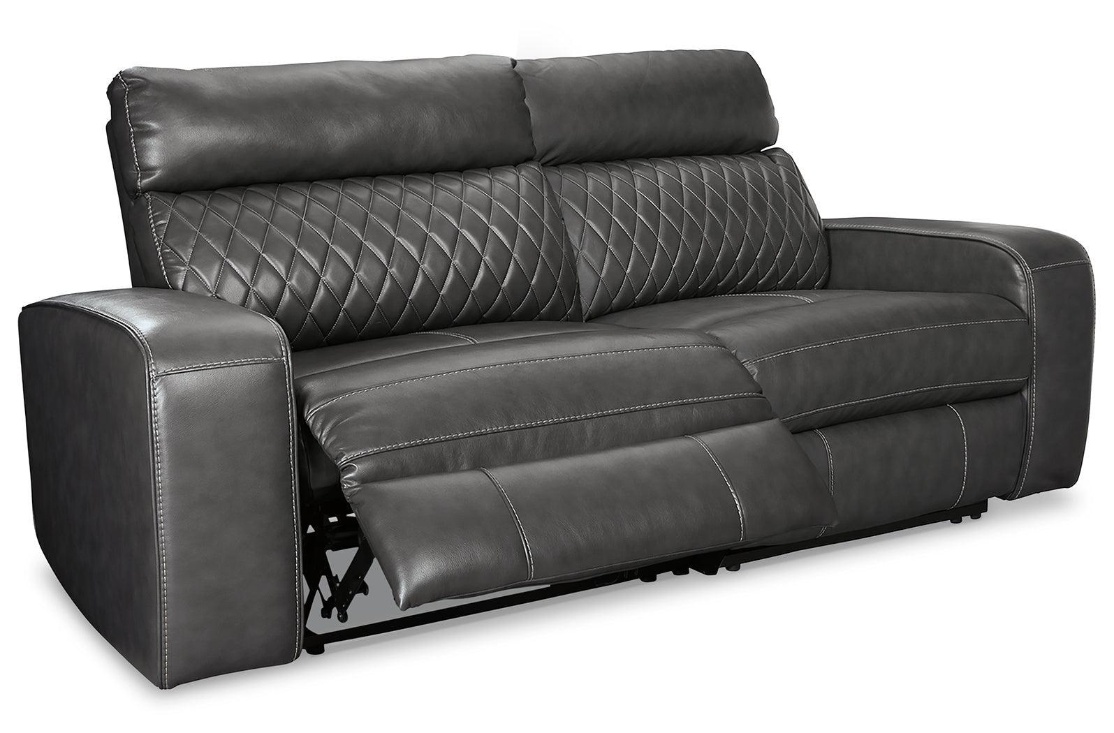 Samperstone Gray 2-Piece Power Reclining Sectional - Ella Furniture