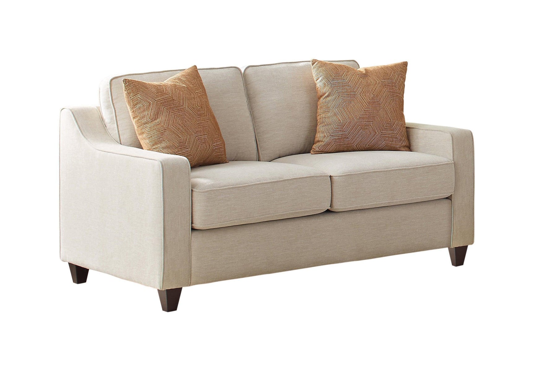 Christine Upholstered Cushion Back Sofa Beige - Ella Furniture