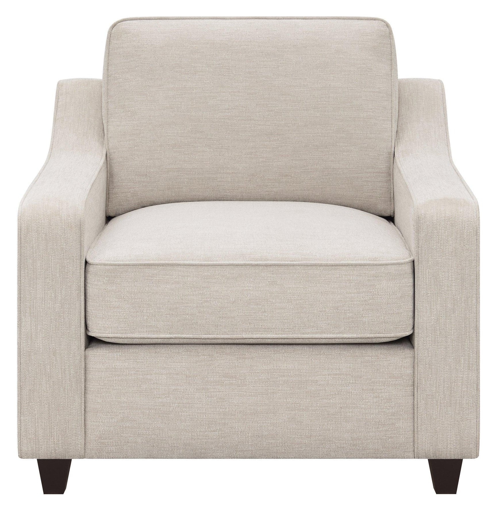 Christine Upholstered Cushion Back Chair Beige - Ella Furniture