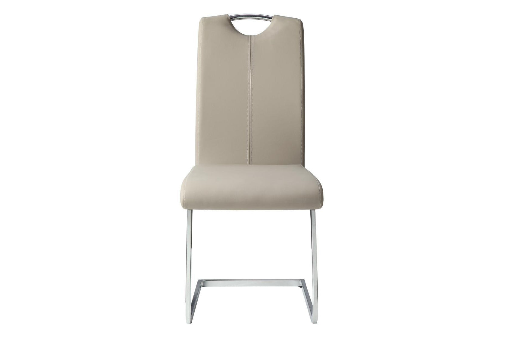 Glissand Gloss White And Gray-Taupe Contemporary Metal Wood Rectangular/Square Dining Room Set - Ella Furniture