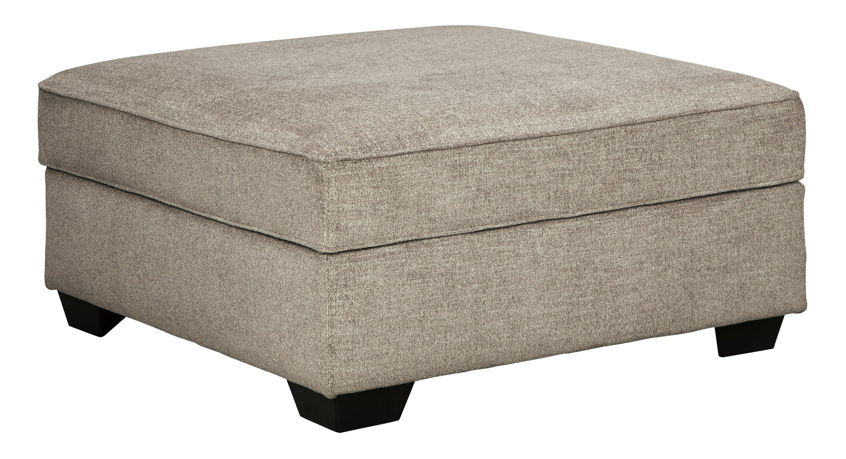 Bovarian Stone Chenille Ottoman - Ella Furniture