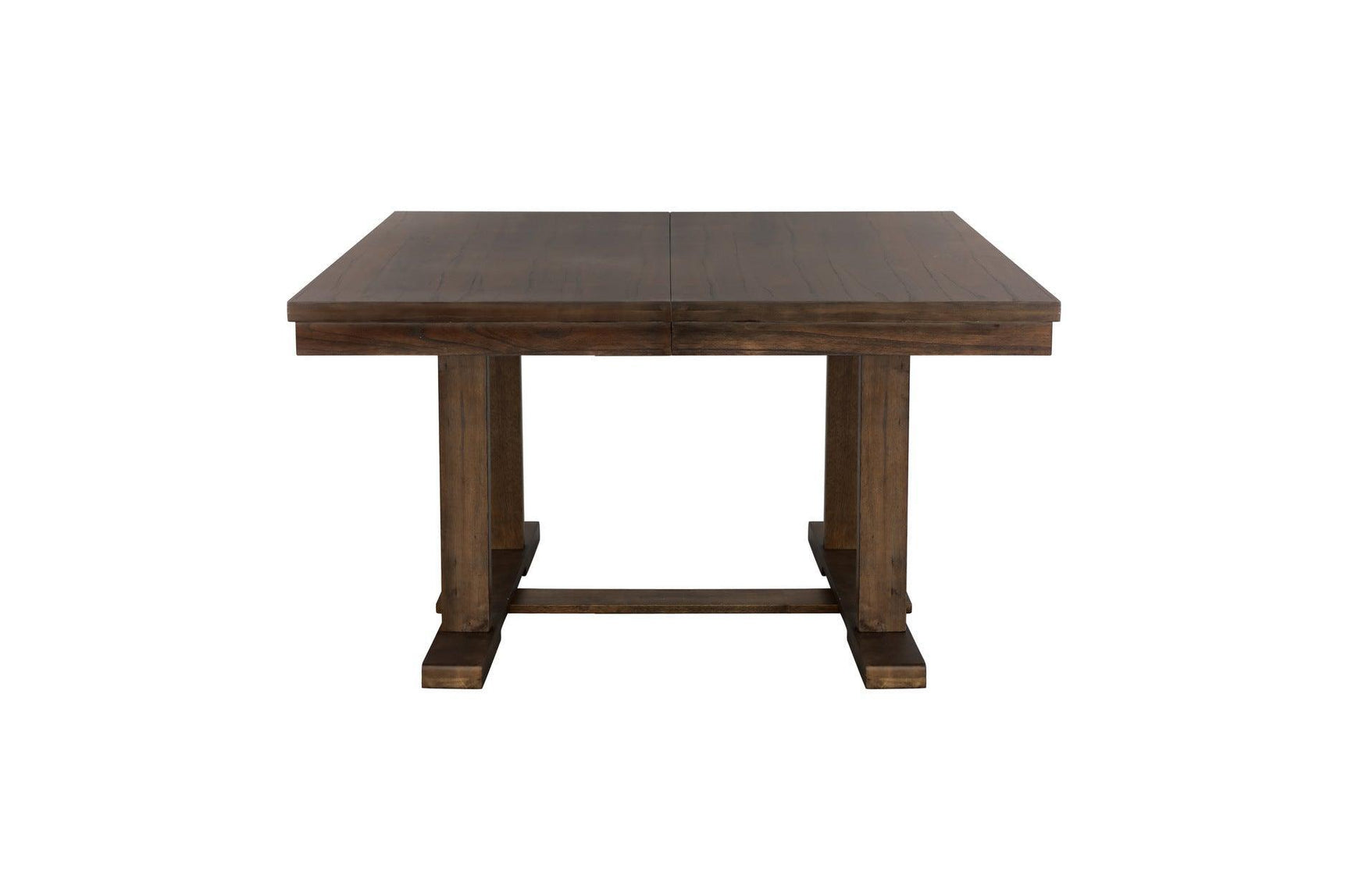 Wieland Brown Mindy Veneer Wood Faux Leather Upholstered Seat Rectangular Dining Room Set - Ella Furniture