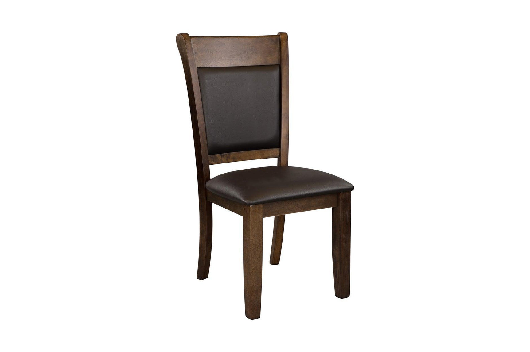 Wieland Brown Mindy Veneer Wood Faux Leather Upholstered Seat Rectangular Dining Room Set - Ella Furniture