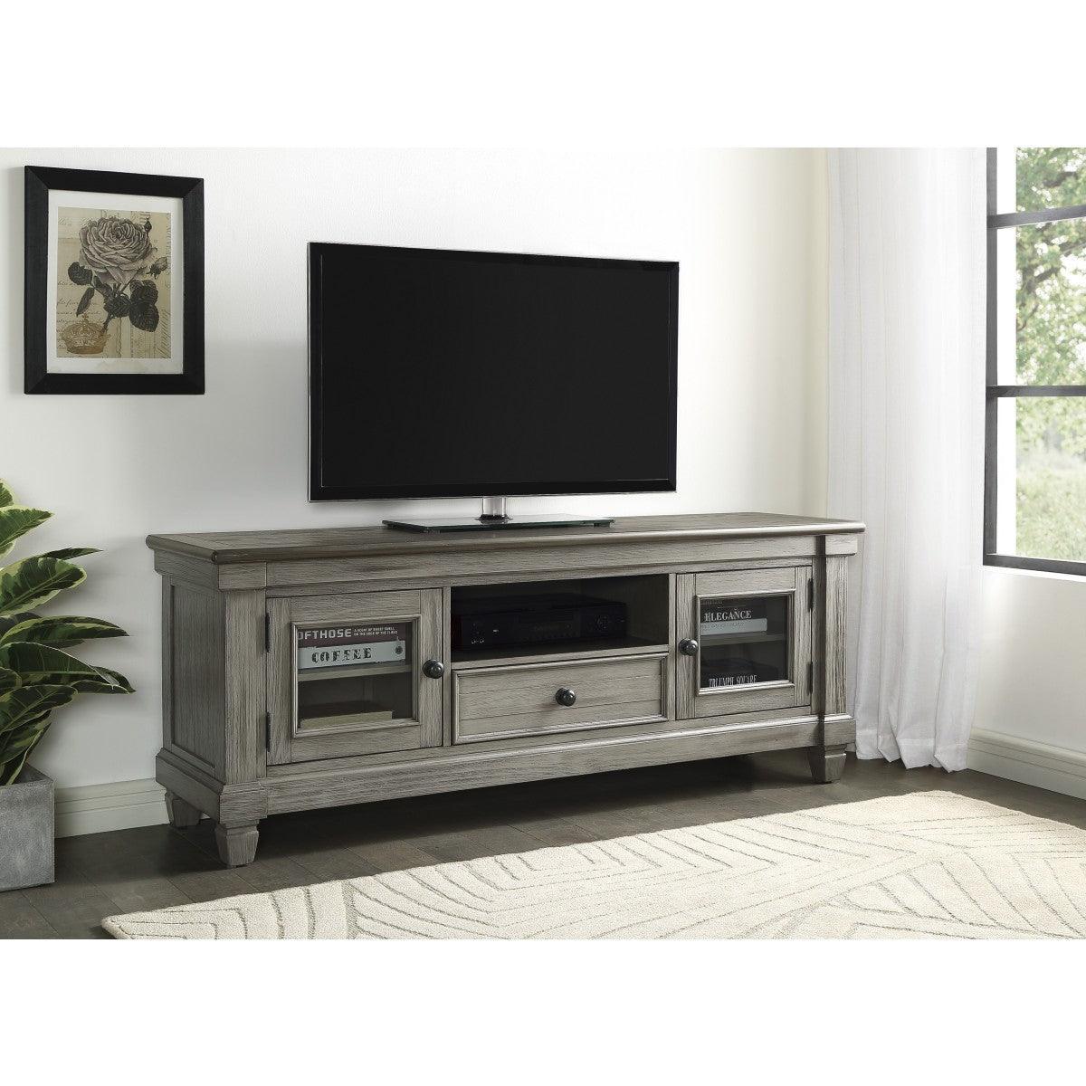 Granby Coffee And Antique White Oak And Rubberwood Veneer, Wood And Engineered Wood Tv Stand - Ella Furniture