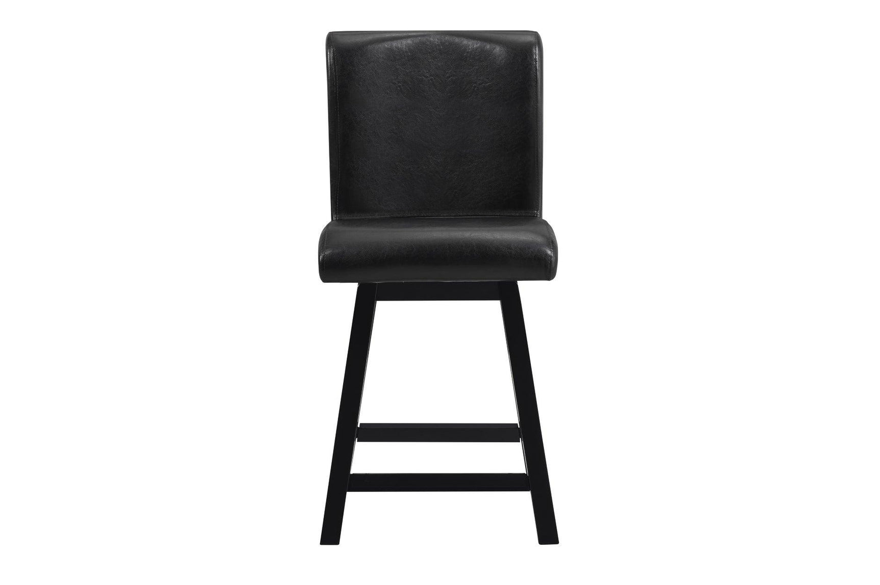 Hillshaw Dark-Cherry Solid Wood Faux Leather Upholstered Seat Triangular Dining Room Set - Ella Furniture