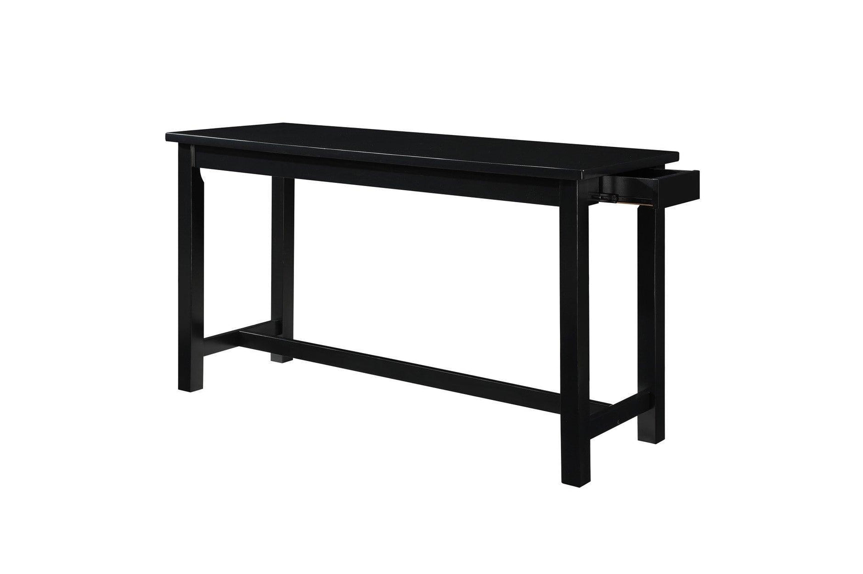 Connected Black Modern Casual Wood And Metal Fabric Upholstery Counter Height Dining Room Set - Ella Furniture