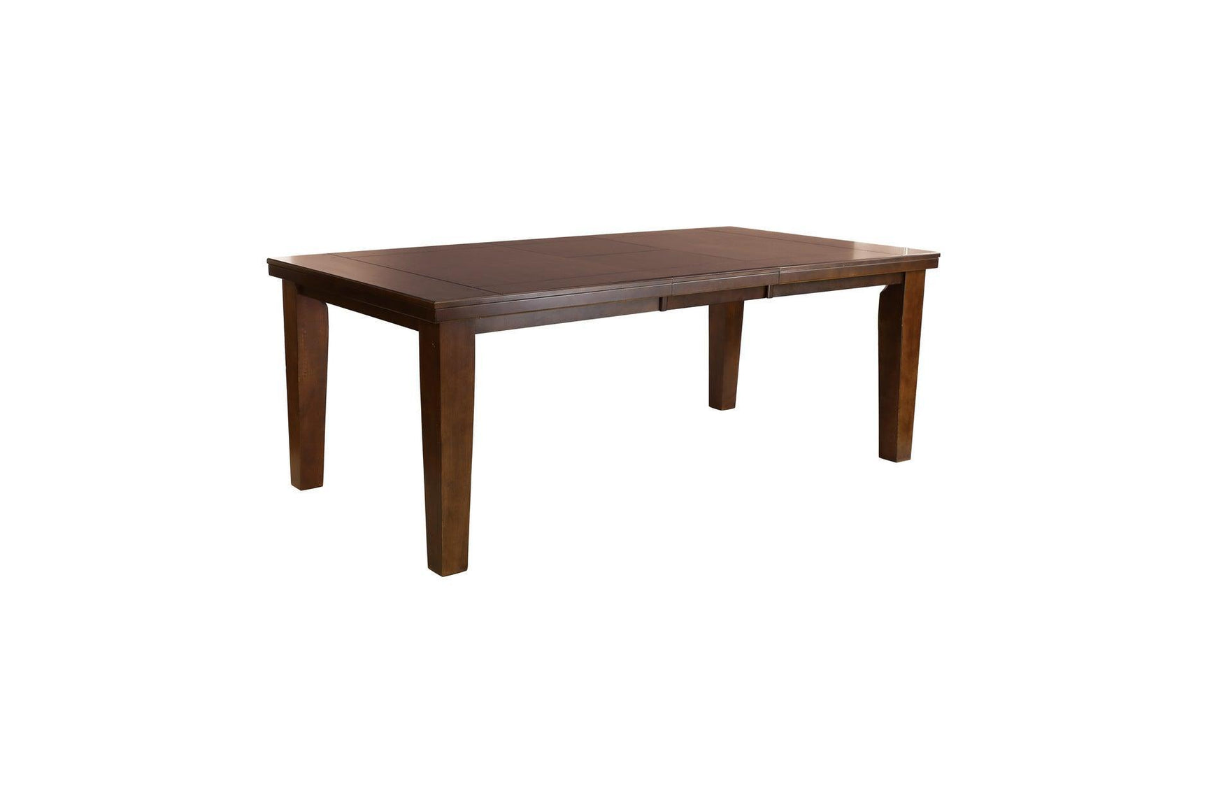 Ameillia Smooth Dark Oak Contemporary Solid Wood Faux Leather Seat Rectangular Dining Room Set - Ella Furniture