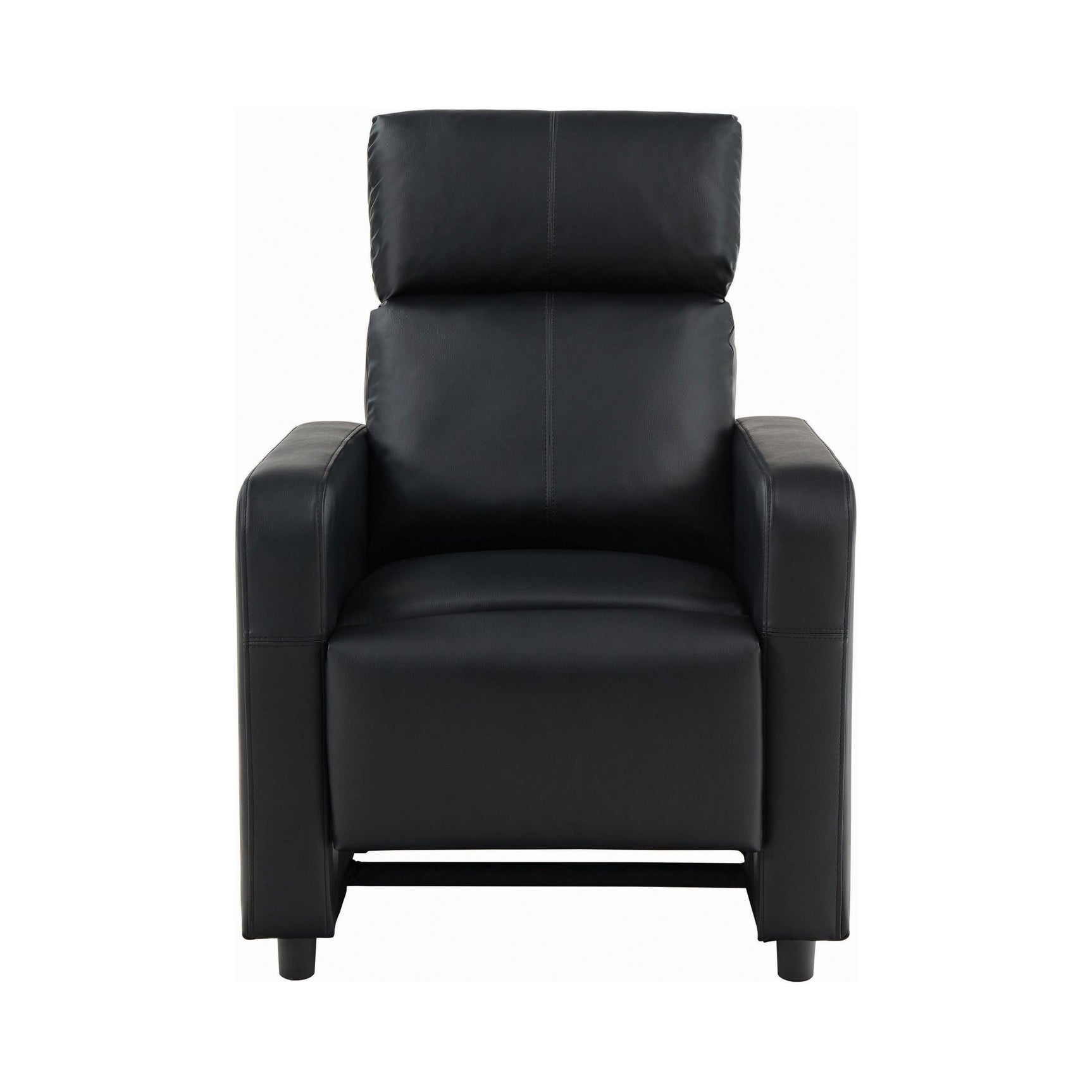 Toohey Home Theater Push Back Recliner Black - Ella Furniture