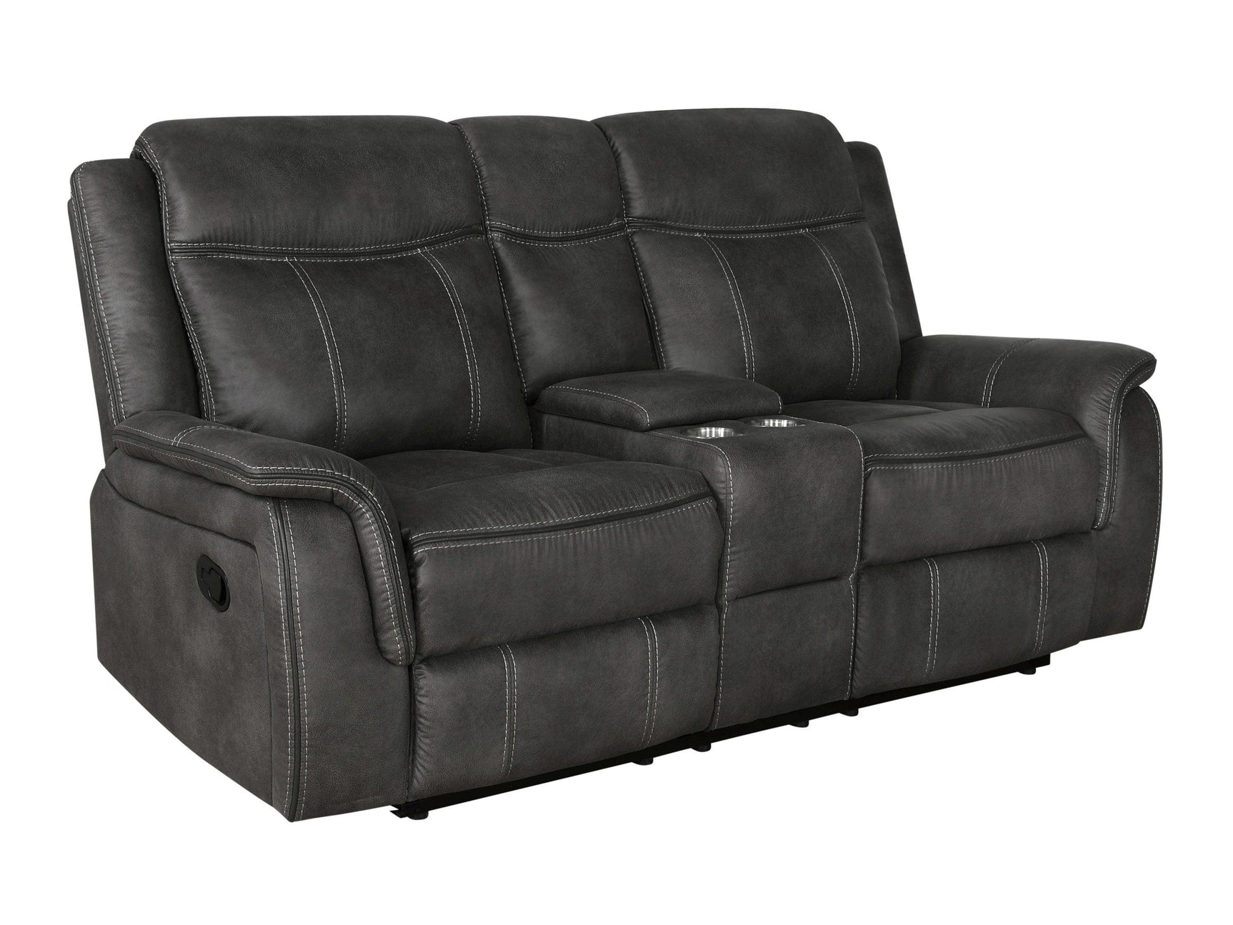 Lawrence Upholstered Tufted Back Motion Loveseat 603505 - Ella Furniture