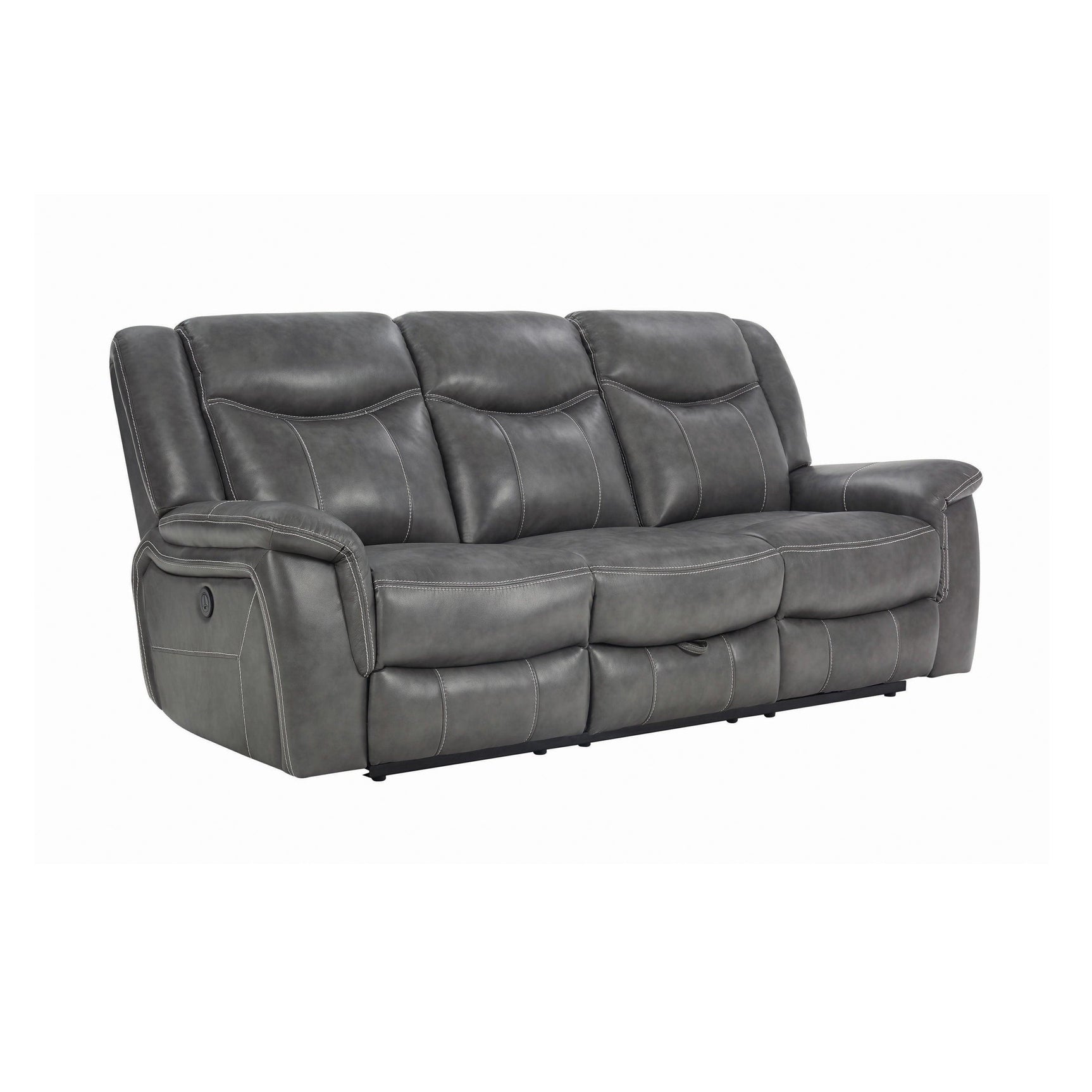 Conrad Upholstered Motion Loveseat Cool Grey - Ella Furniture