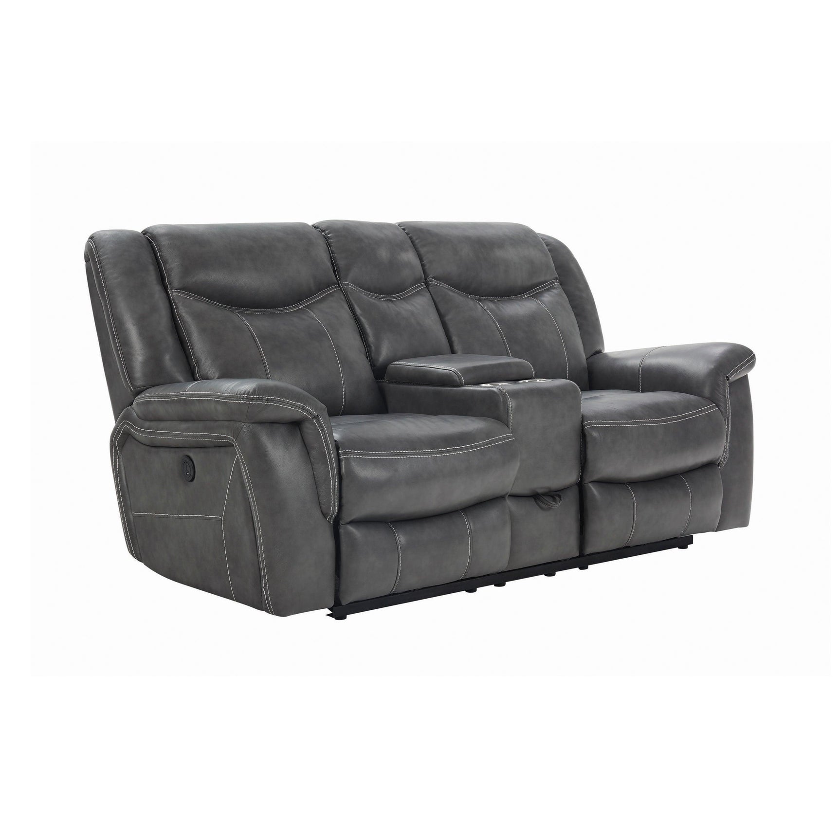 Conrad Upholstered Motion Loveseat Cool Grey - Ella Furniture