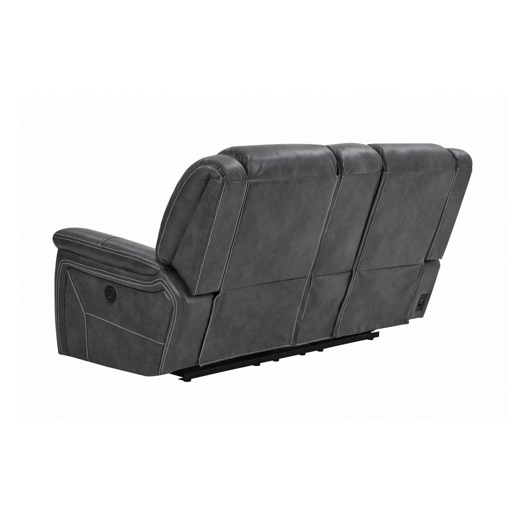 Conrad Upholstered Motion Loveseat Cool Grey - Ella Furniture