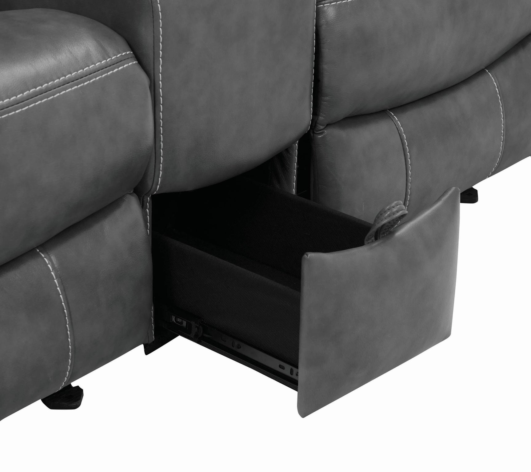 Conrad Upholstered Motion Loveseat Cool Grey - Ella Furniture