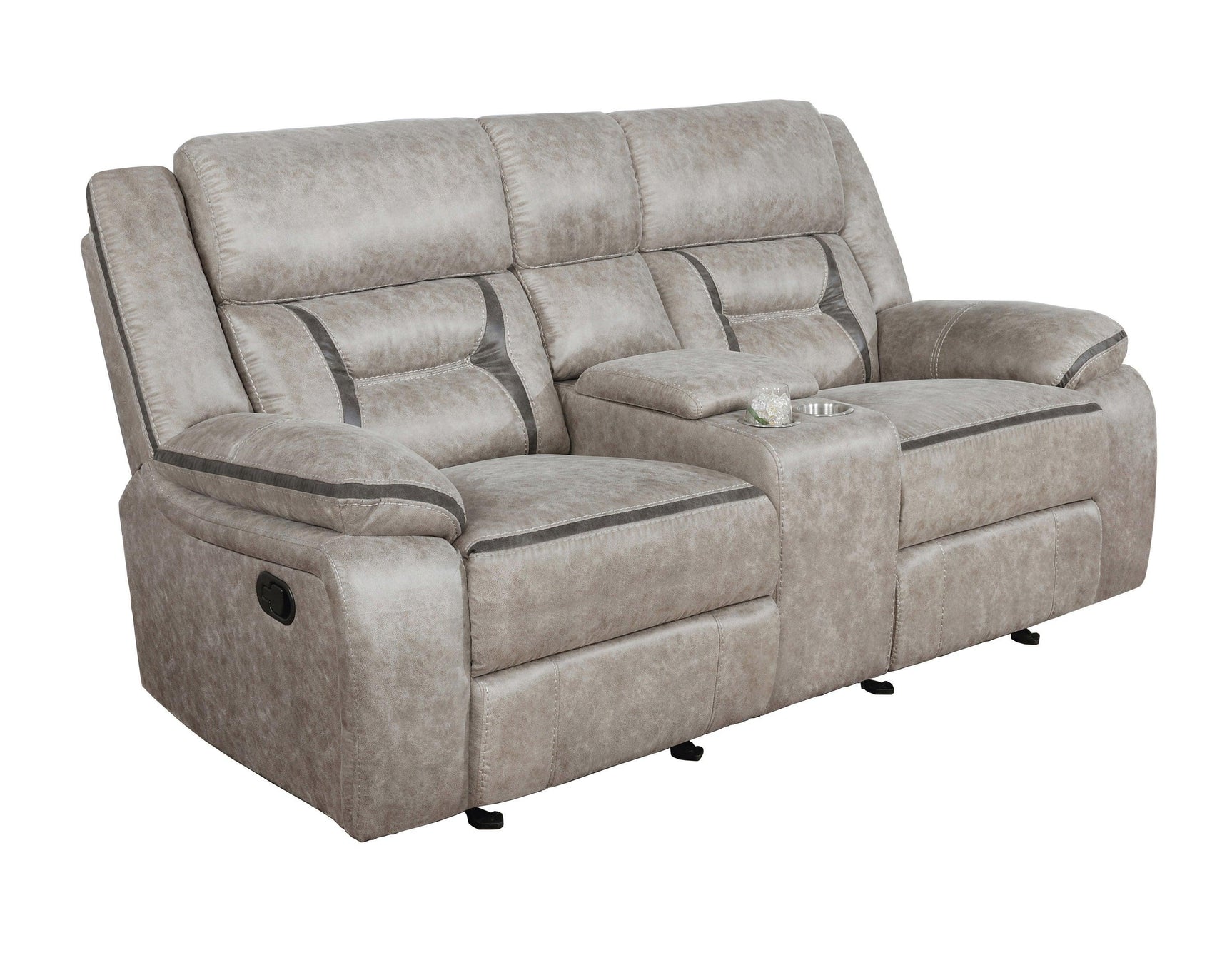 Greer Upholstered Tufted Back Motion Sofa - Ella Furniture