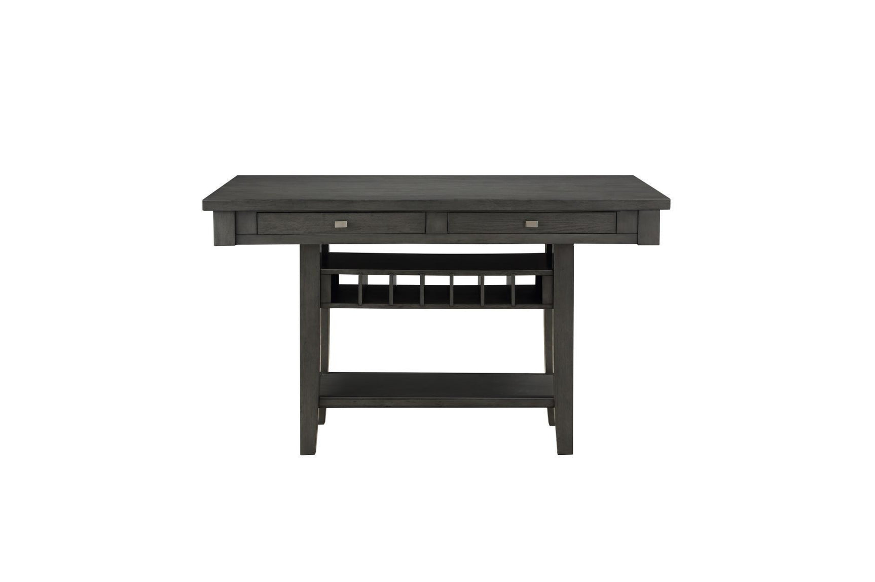 Baresford Gray Finish Contemporary Solid Wood Fabric Upholstery Storage Square Dining Room Set - Ella Furniture