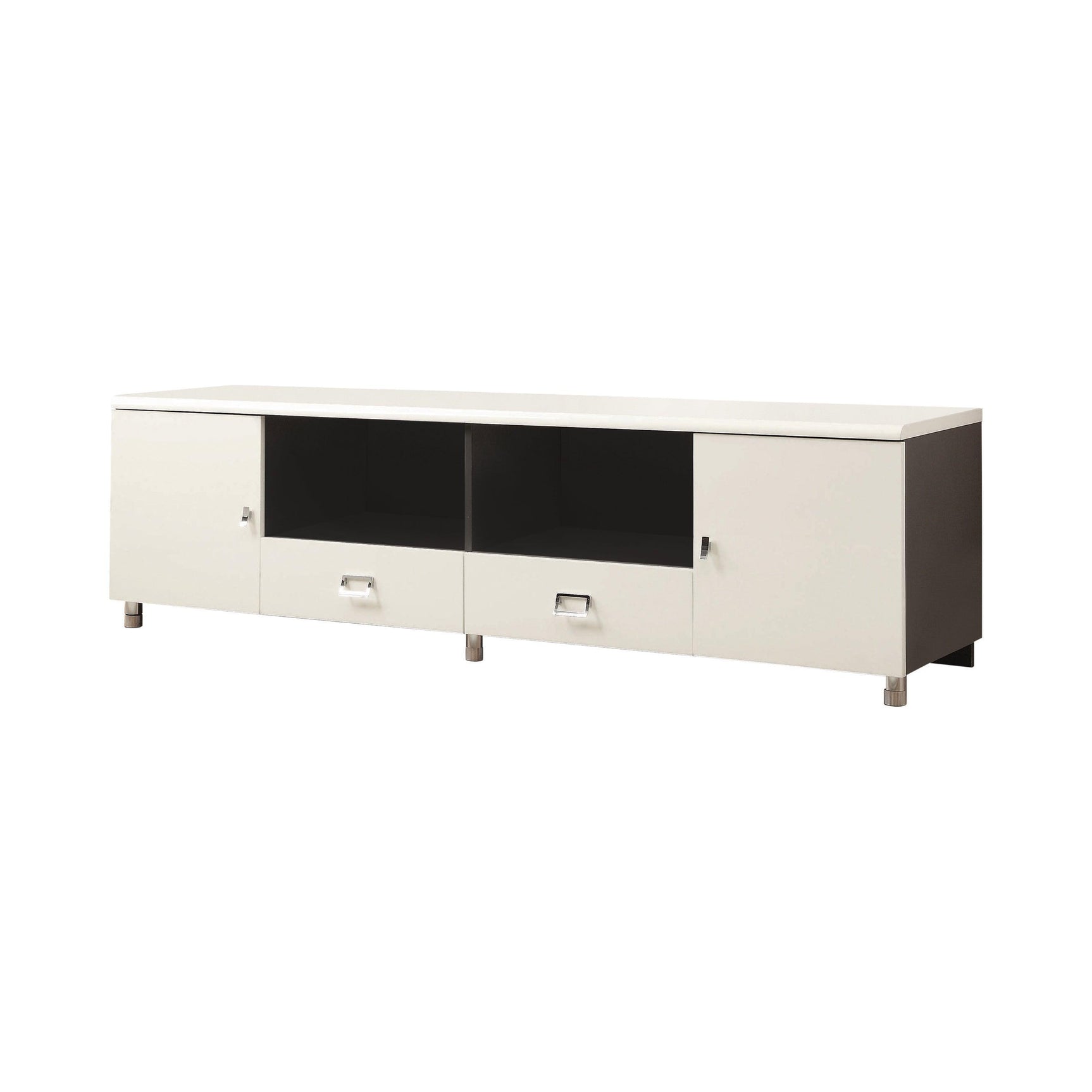 Burkett 2-Drawer Tv Console White And Grey - Ella Furniture