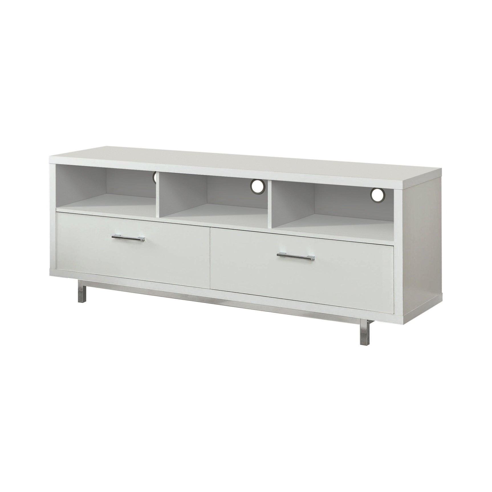 Casey 2-Drawer Rectangular Tv Console White - Ella Furniture