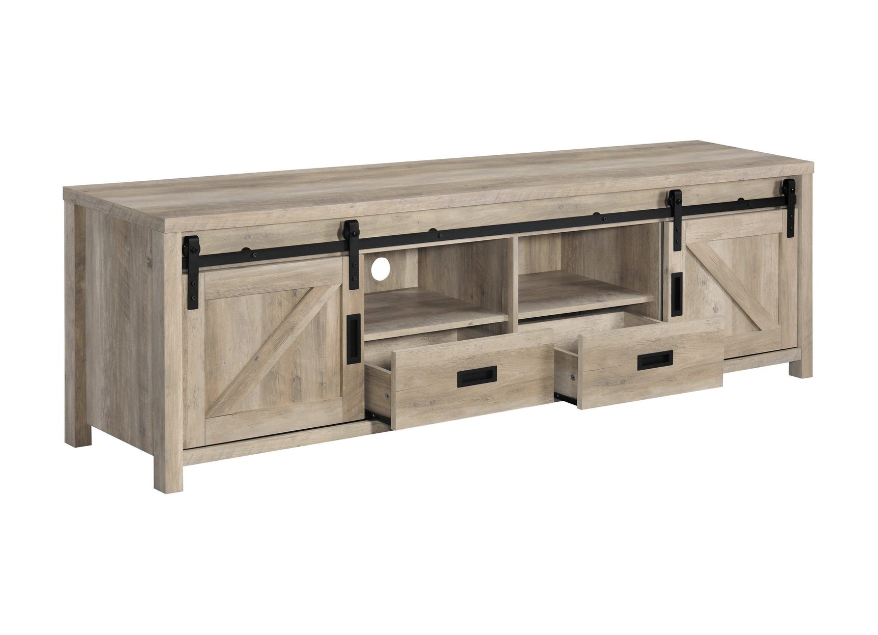Madra Rectangular Tv Console With 2 Sliding Doors - Ella Furniture
