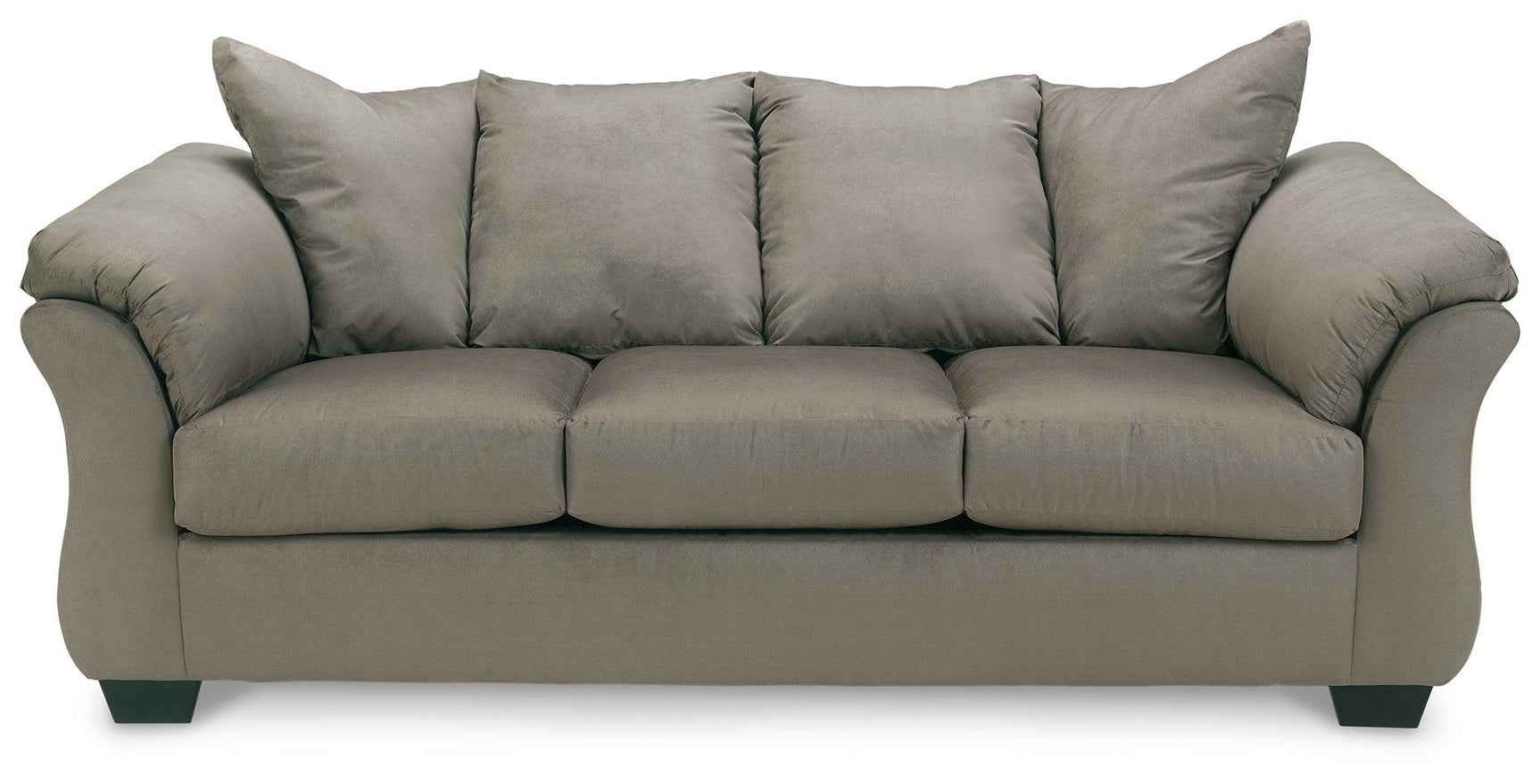 Darcy Cobblestone Microfiber Sofa - Ella Furniture